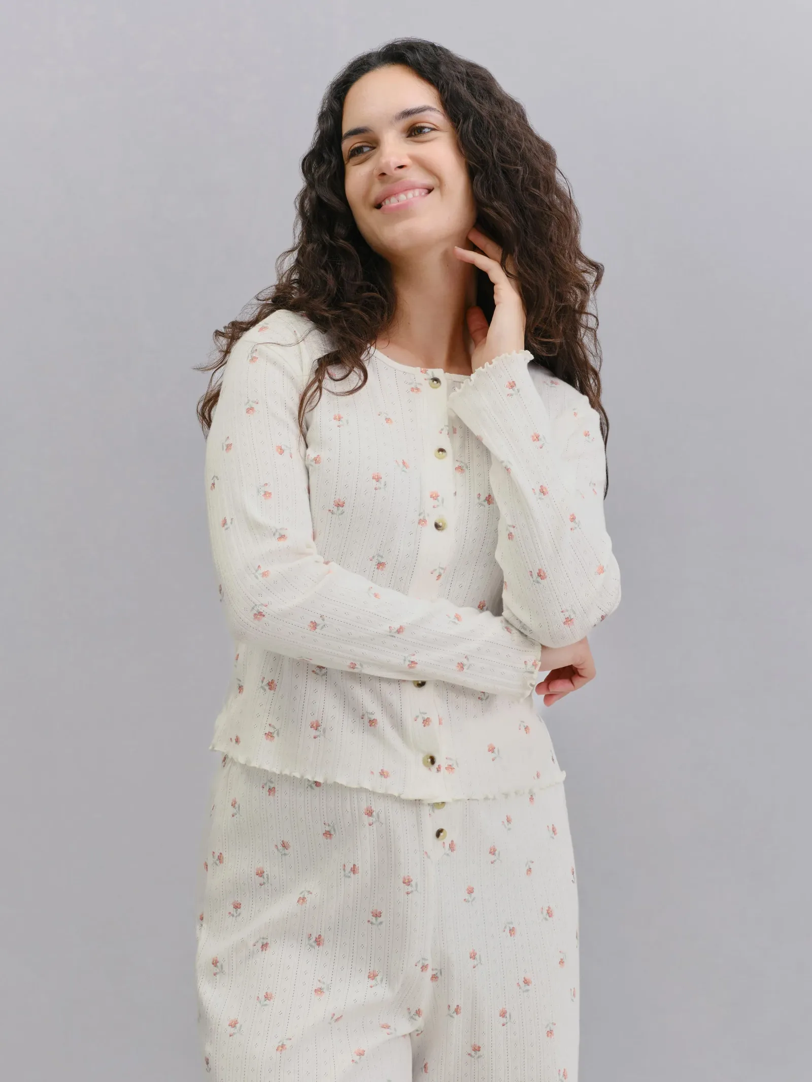 Posy Bud Pointelle Cardigan