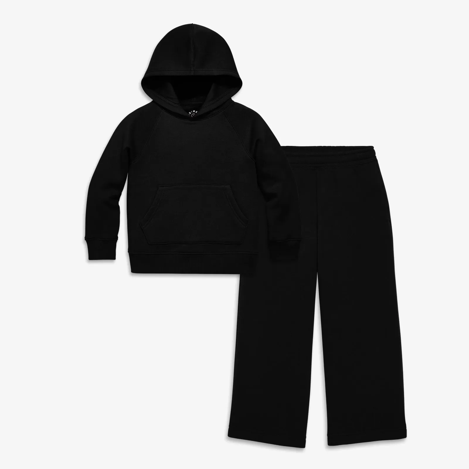 Kids cozy fleece hoodie & wide leg pant