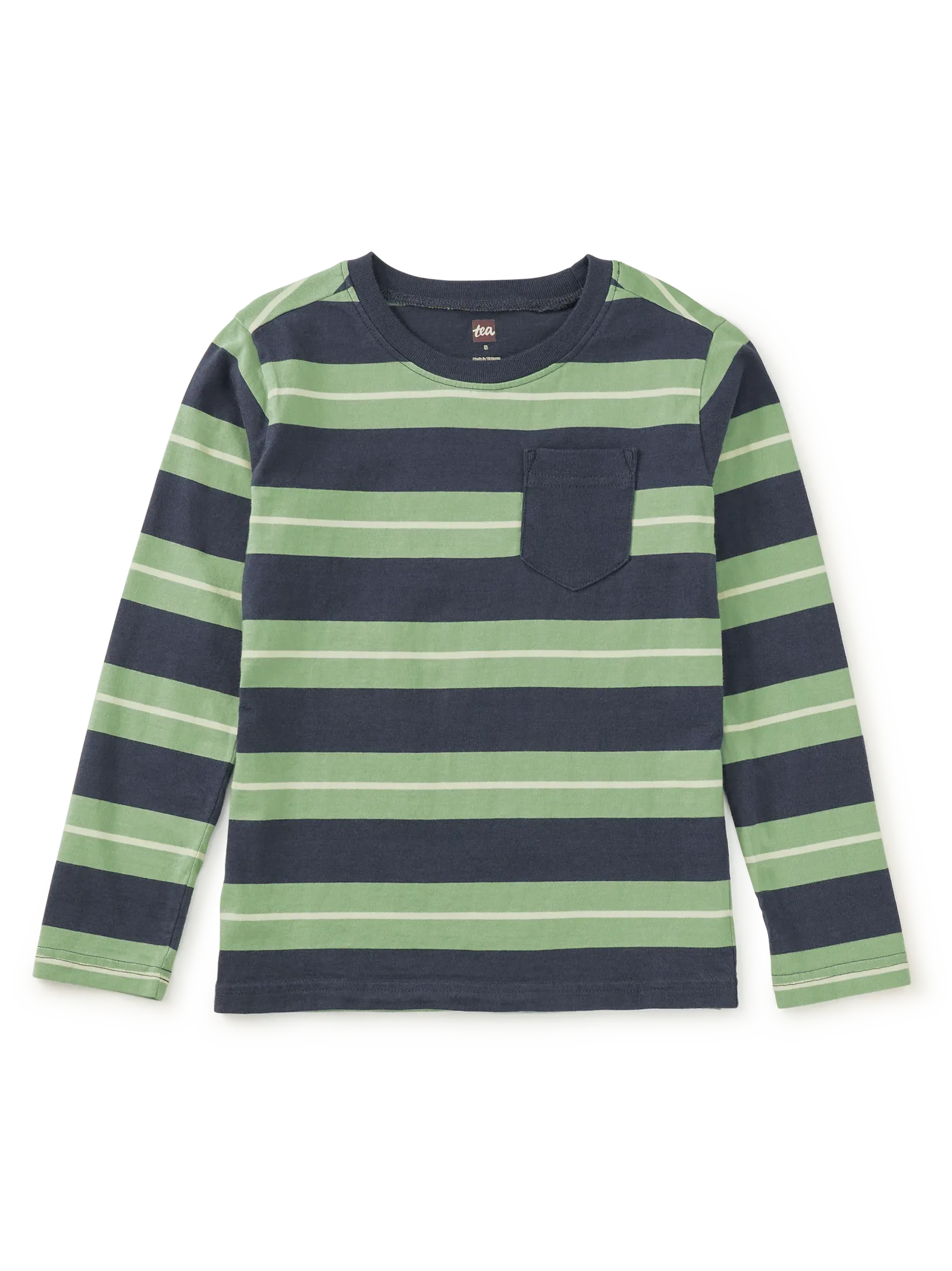 Long Sleeve Striped Pocket Tee