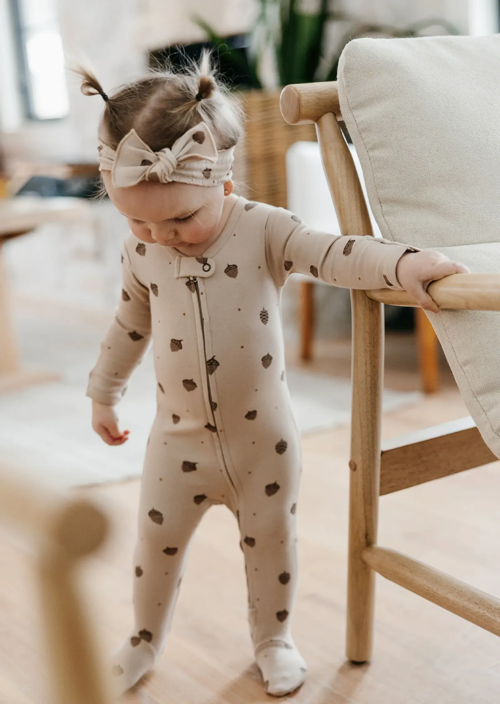 Little Acorn – Organic Smocked Tie Headband