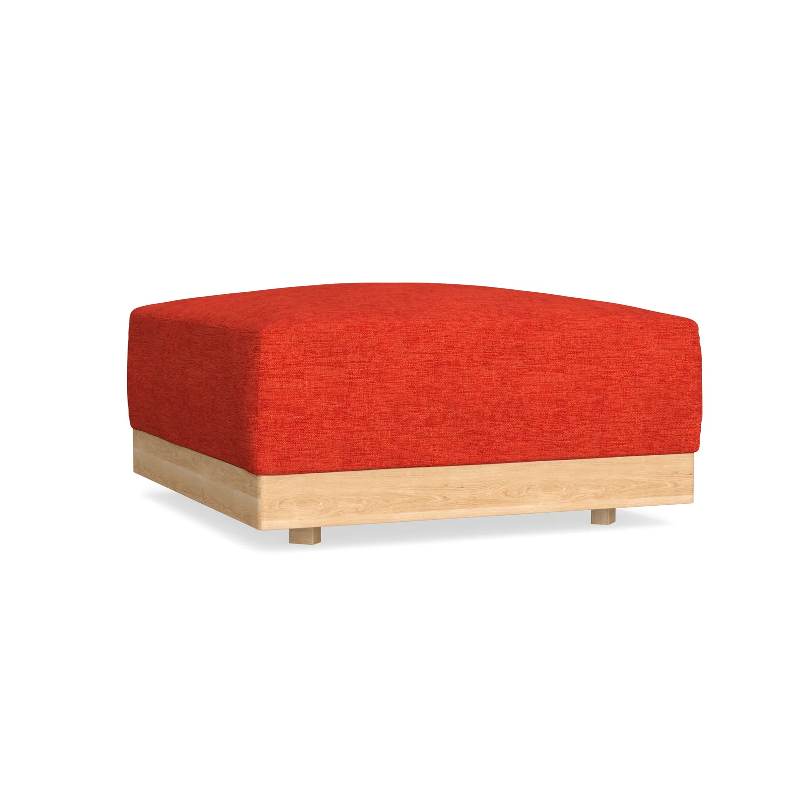 Slipcover Only – Modular Bondi Ottoman in Poppy Orange