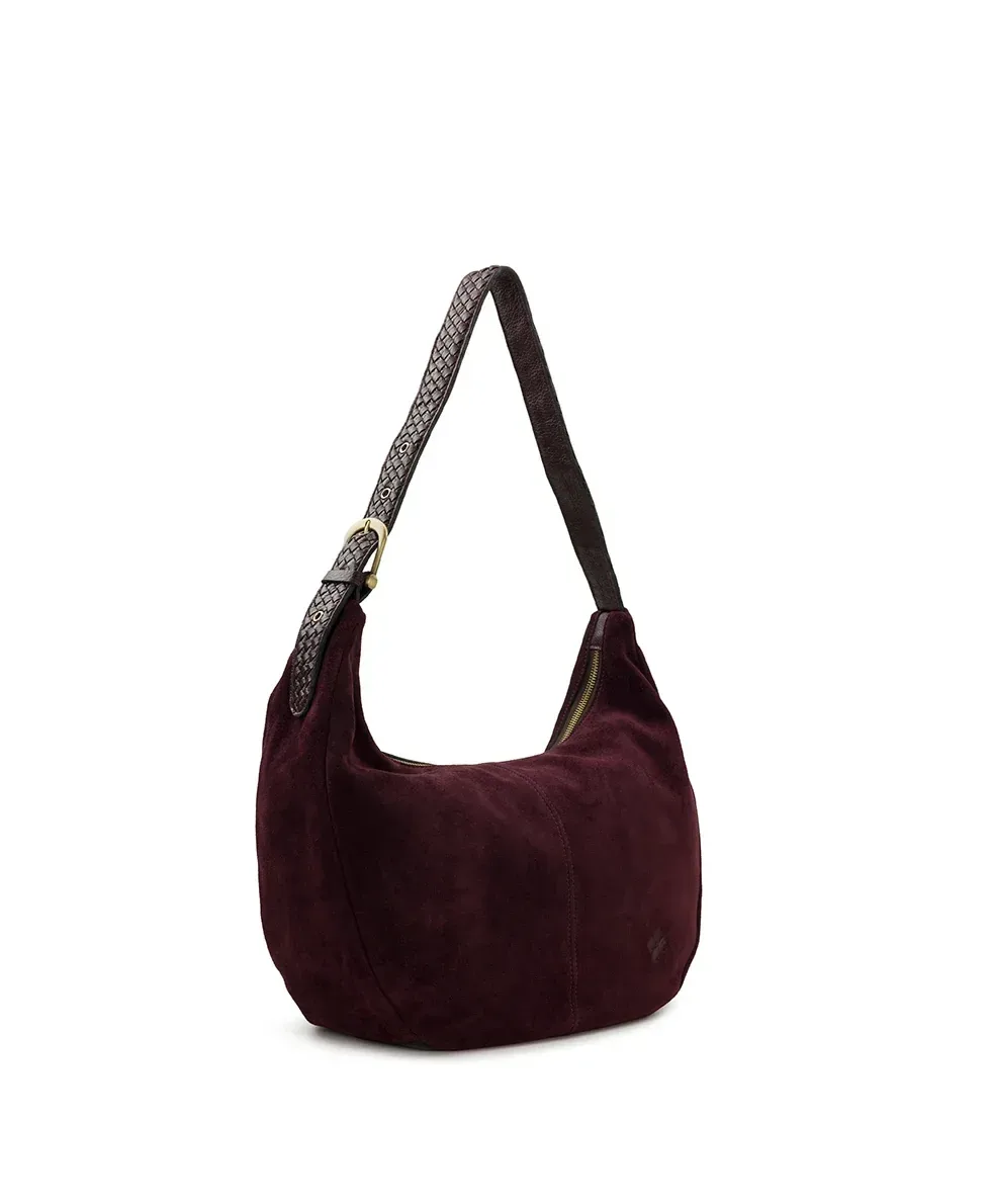 Lou Hobo – Suede Leather – Plum