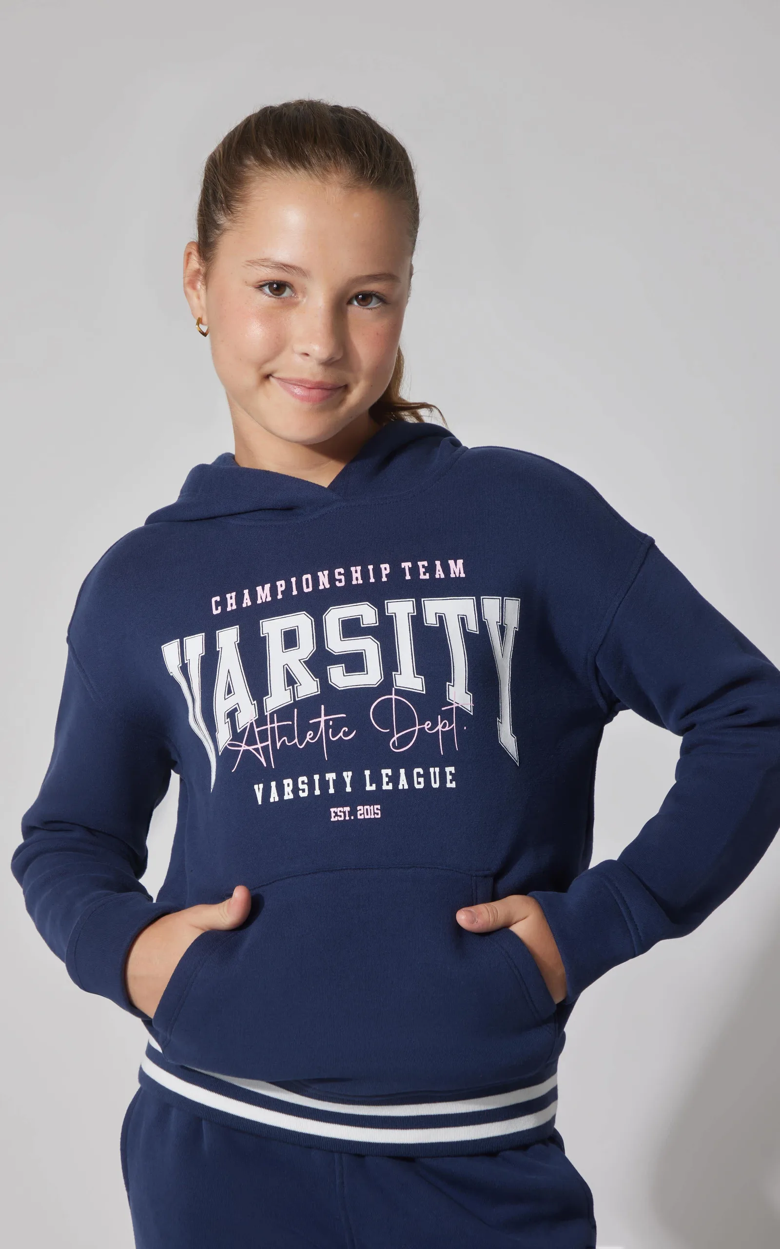 Girls CVC Fleece Campus Pullover Hoodie