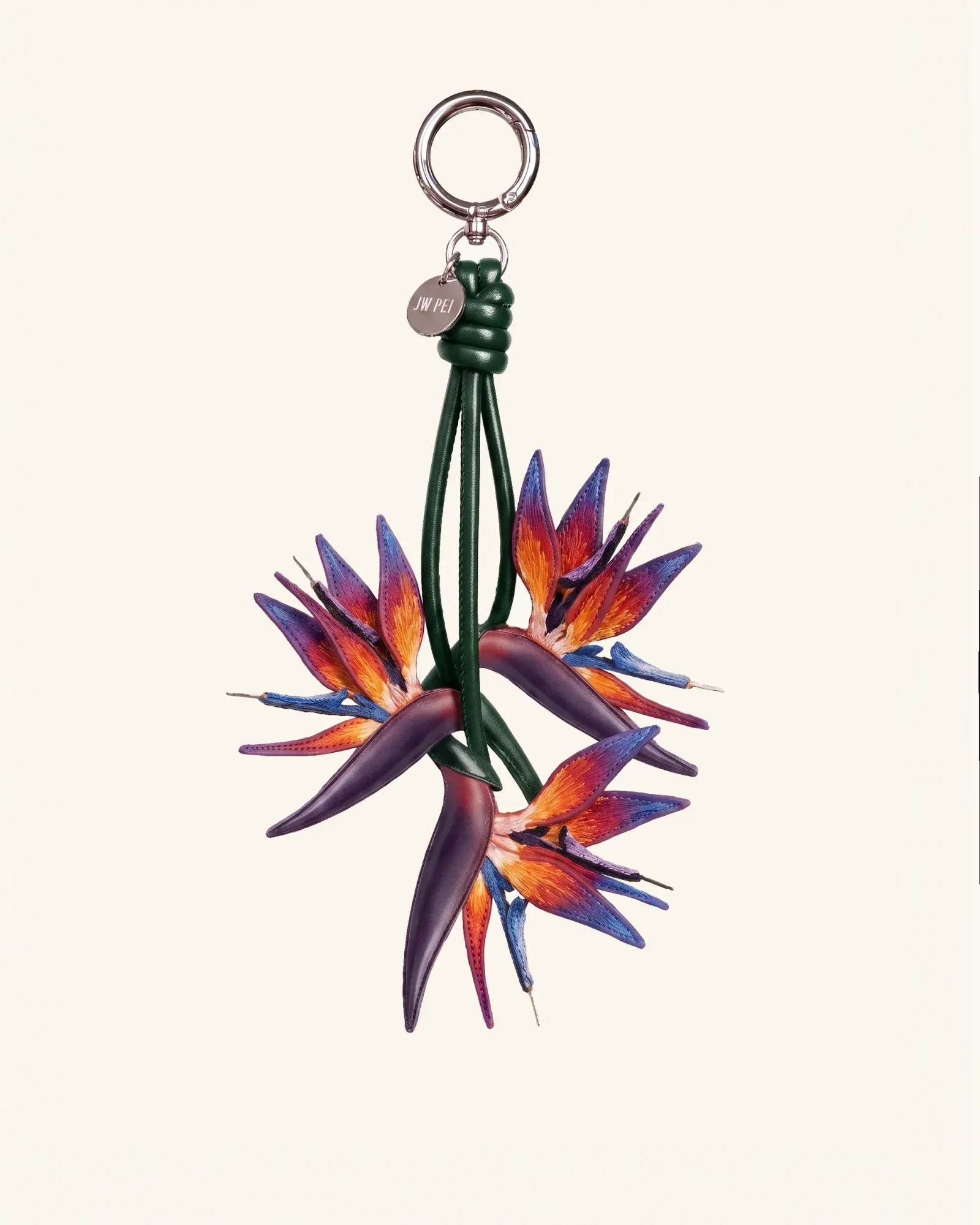 3D Embroidered Bird of Paradise Bag Charm – Multicolor