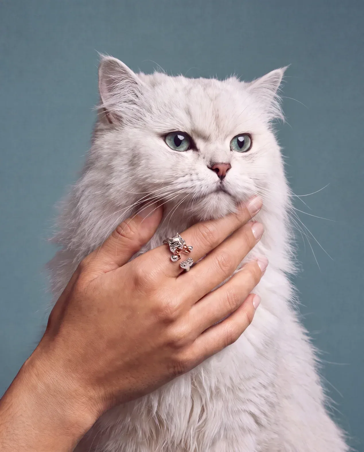 Fluffy Cat Open Ring