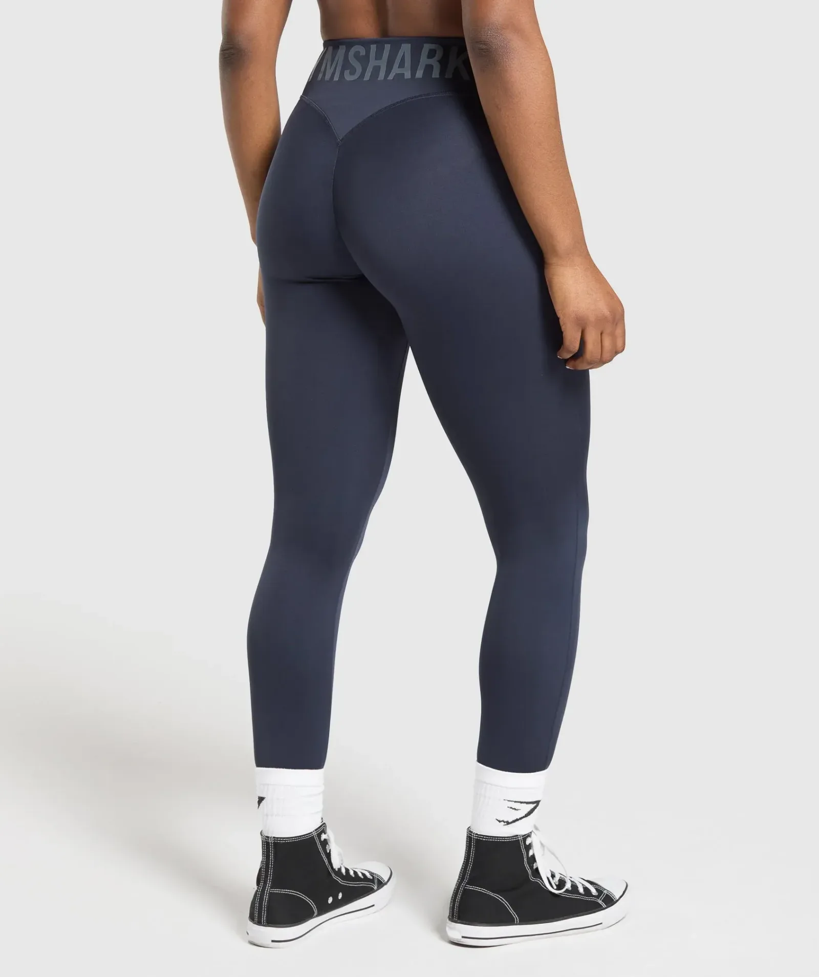 Gymshark Wordmark Graphic Leggings – Heavy Blue
