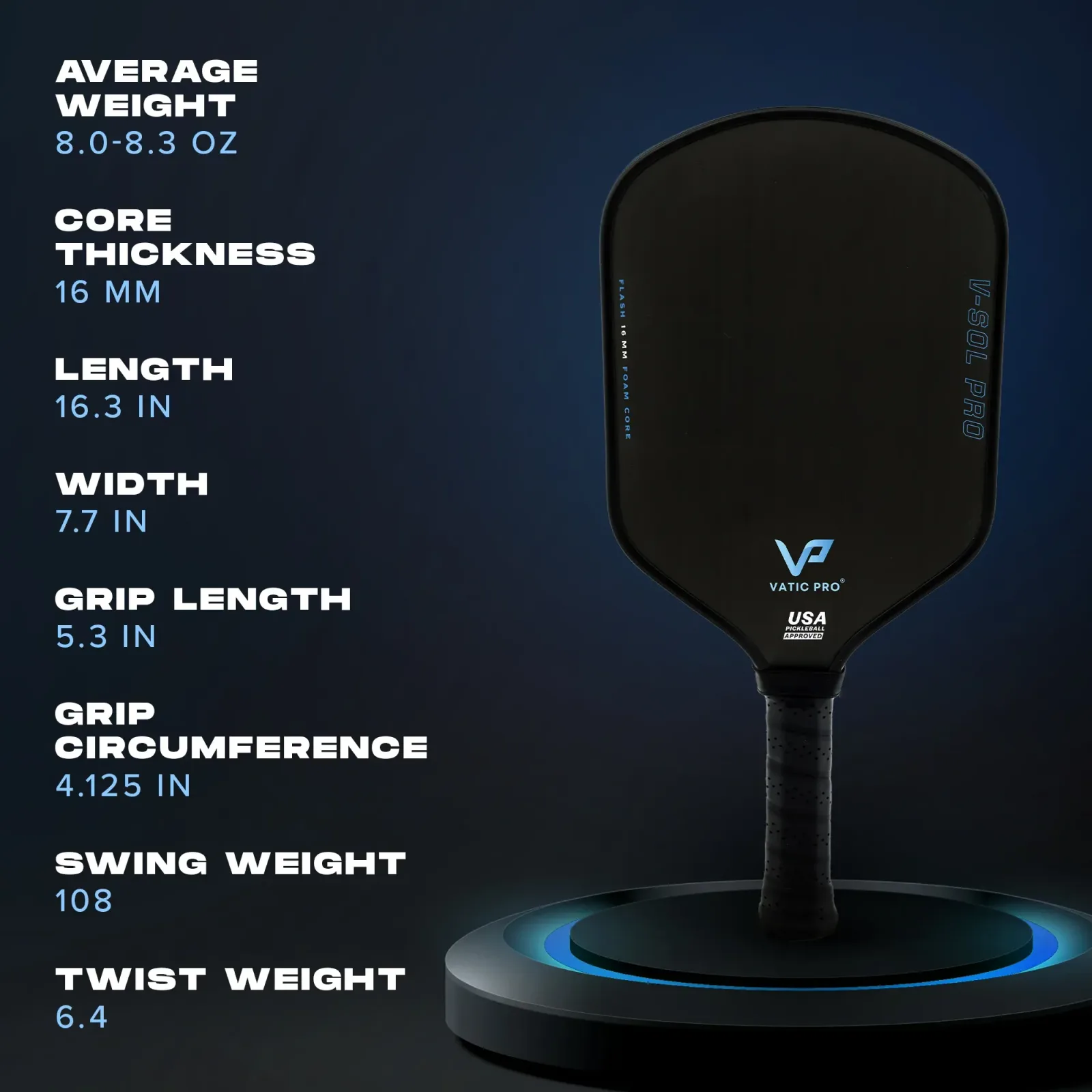 V-Sol Pro (16mm) (Includes Paddle Cover)