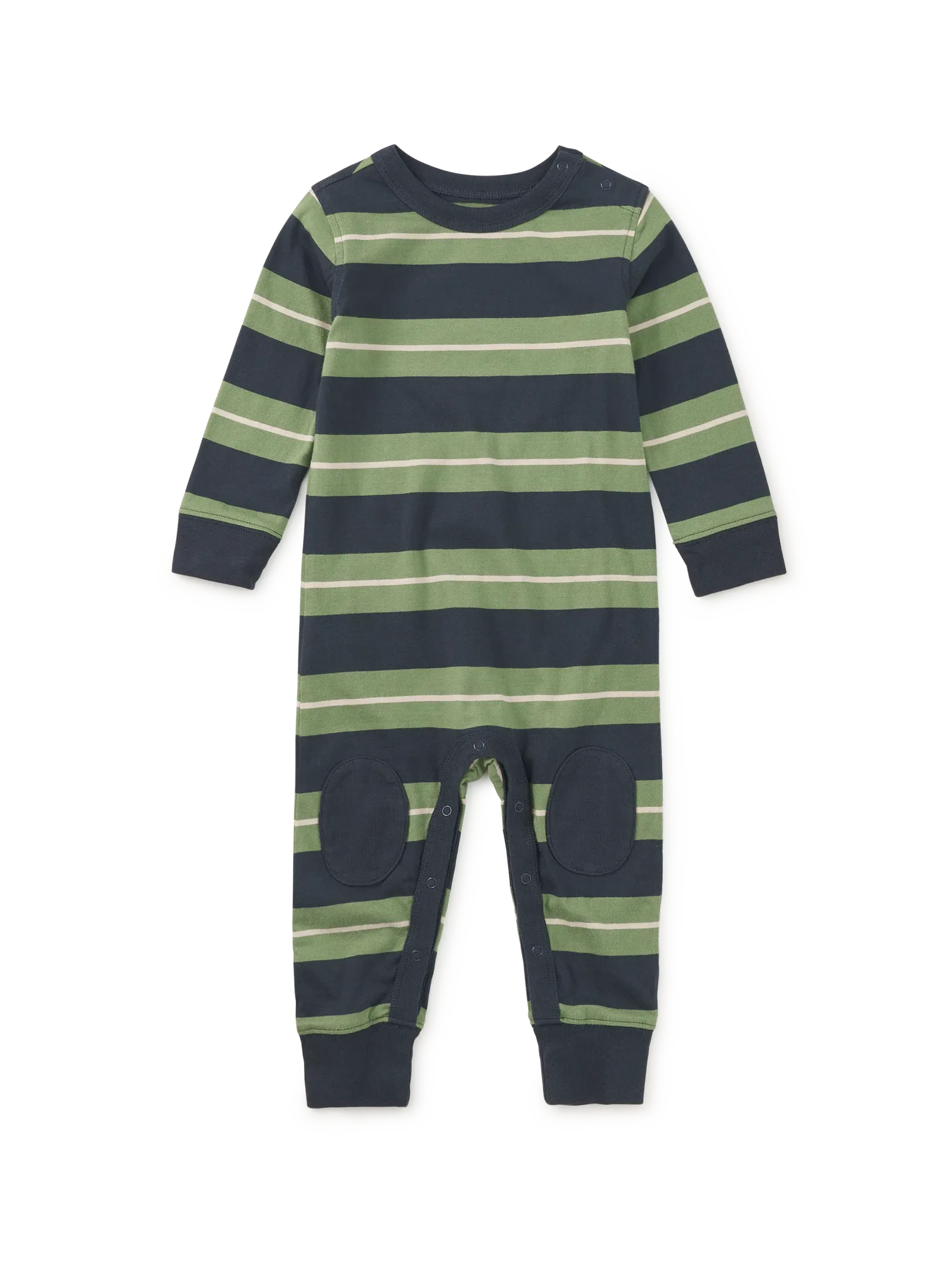 Stripe Knee Patch Baby Romper