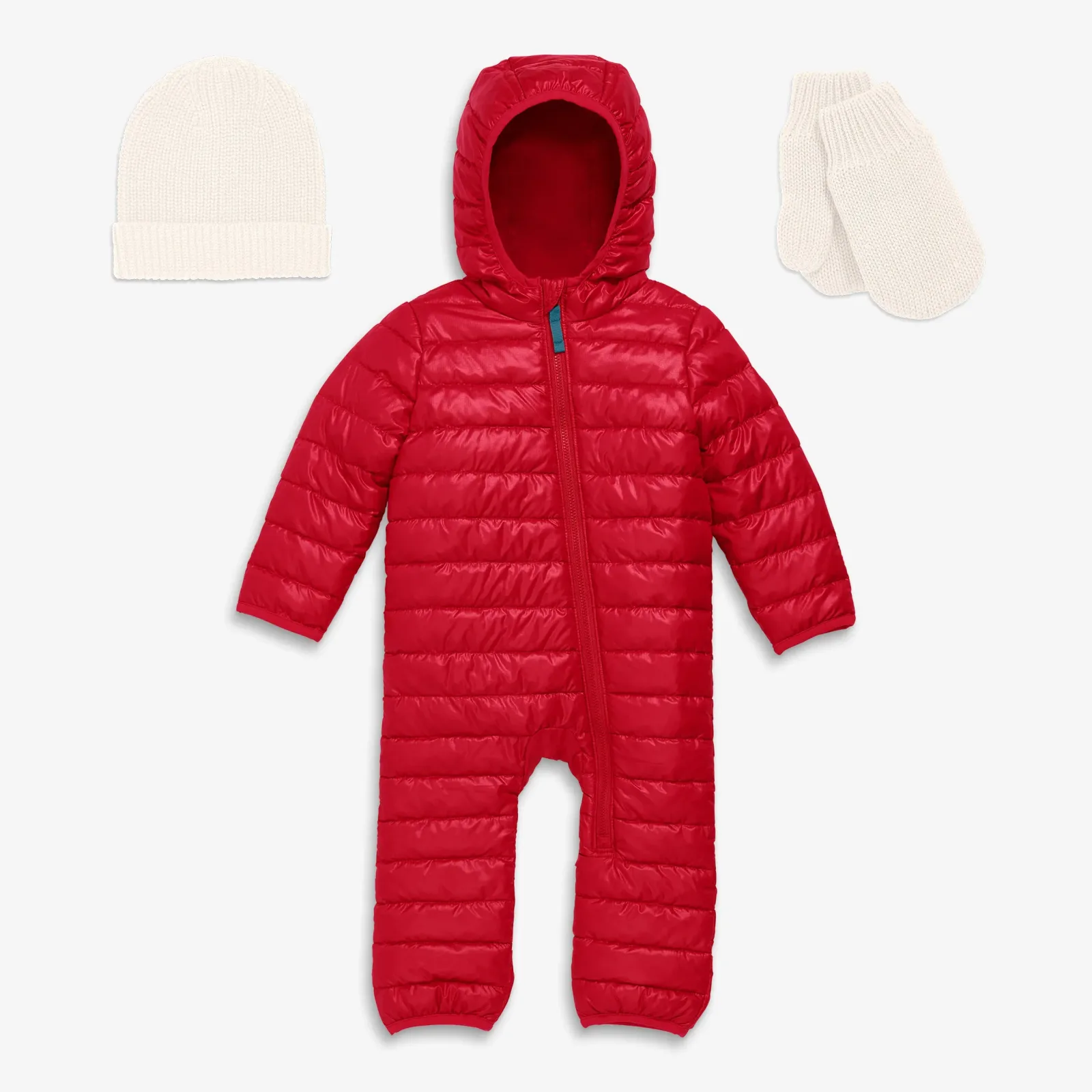 Baby lightweight puffer suit & accessory gift set