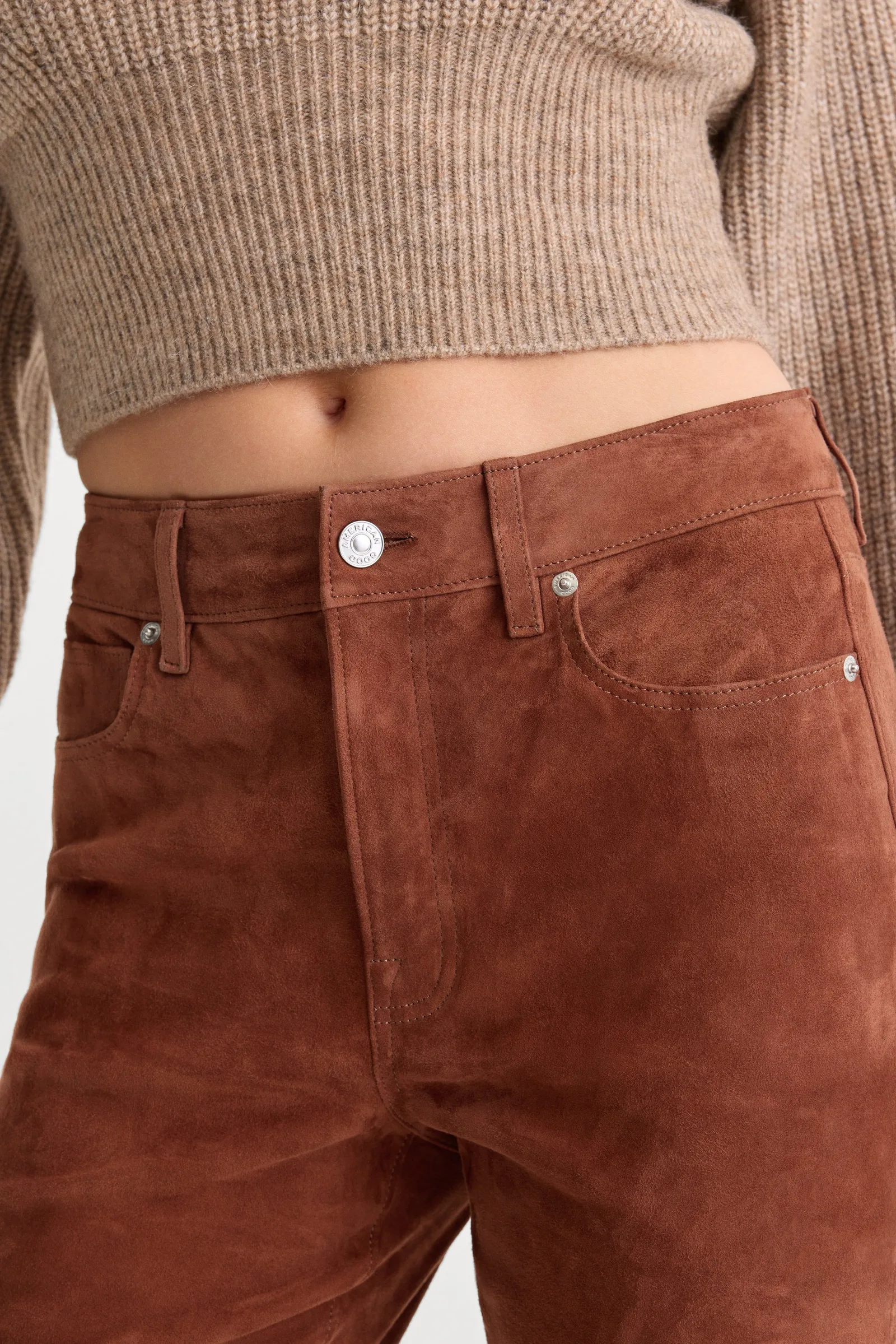Suede Good Legs Flare Pant – Cafe Clay
