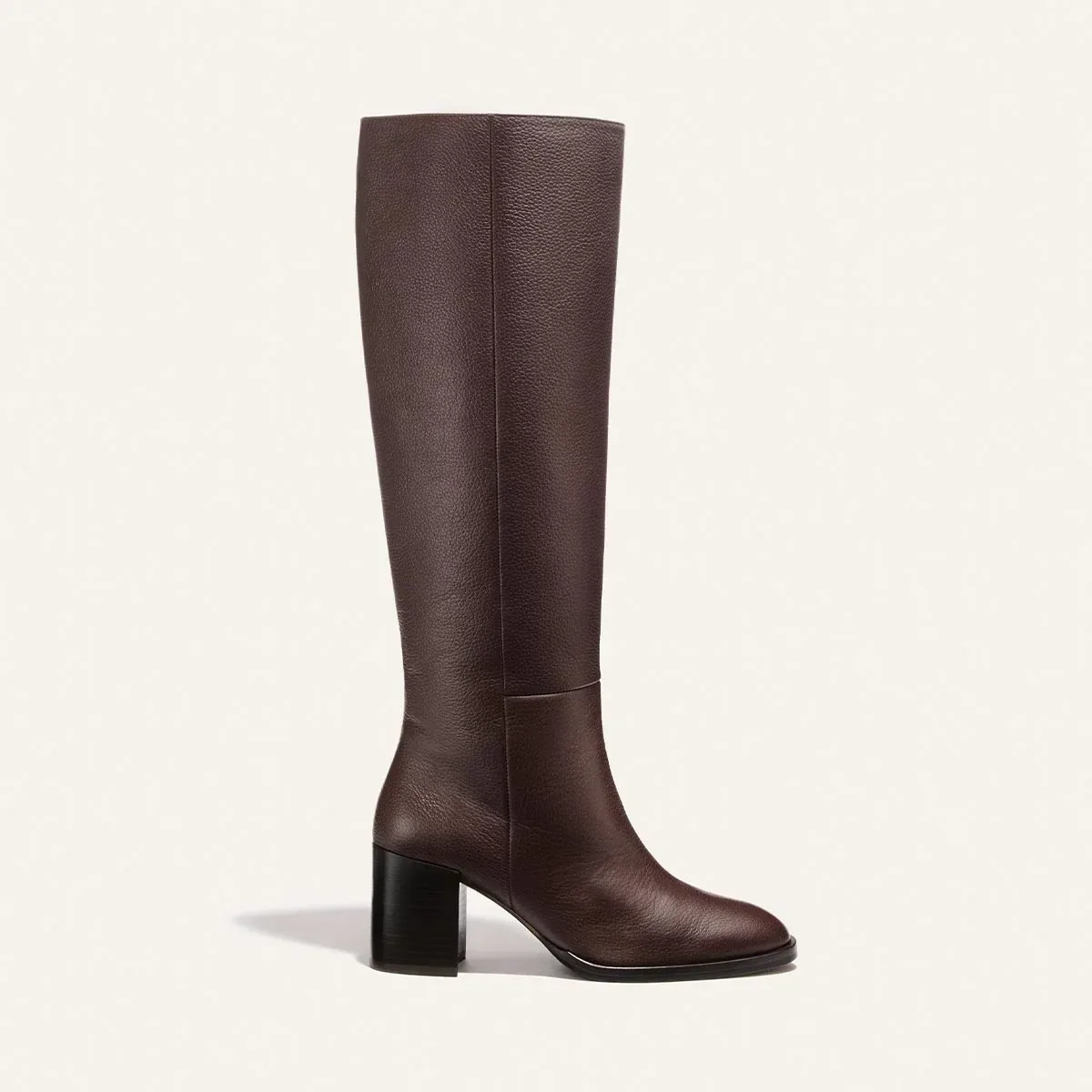 Alison Roman x Margaux: The Charlie Boot – Brown Tumbled Calf