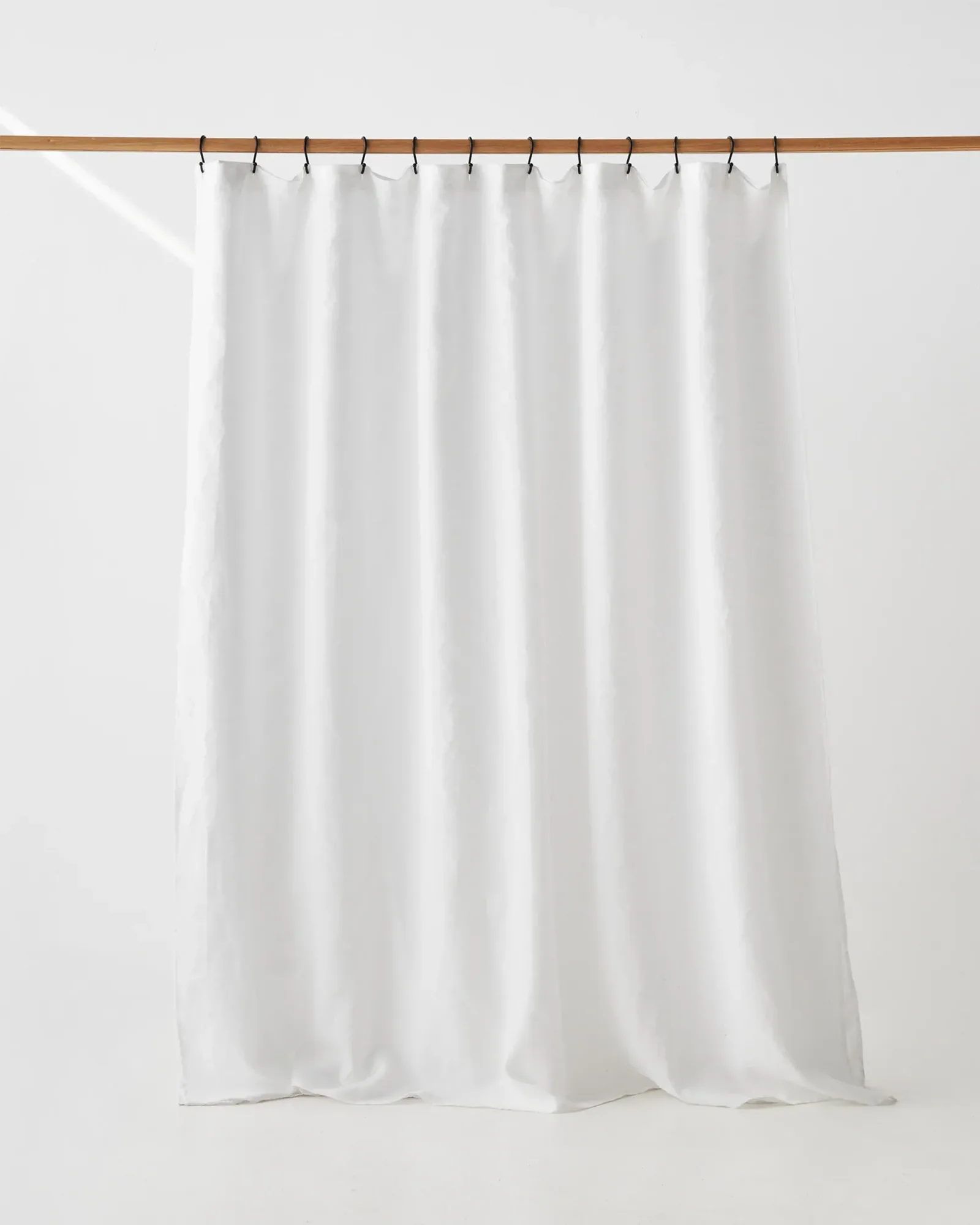 Linen Shower Curtain in White