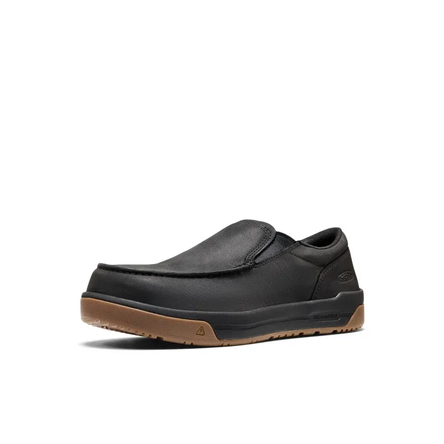 Men's Gibson Slip-On Work Shoe (Carbon Toe) – Black/Gum