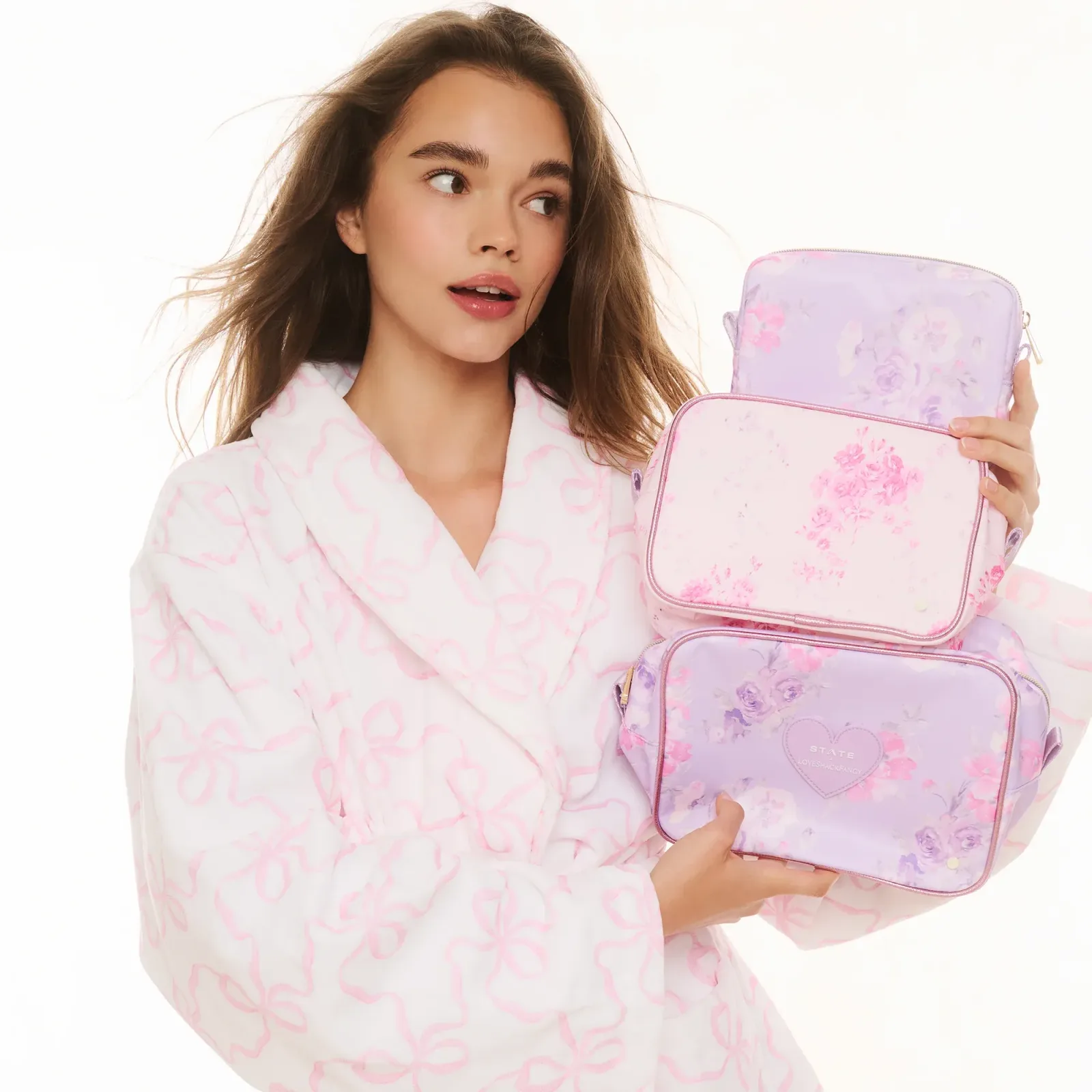 STATE x LoveShackFancy Travel Pouch Set of Three