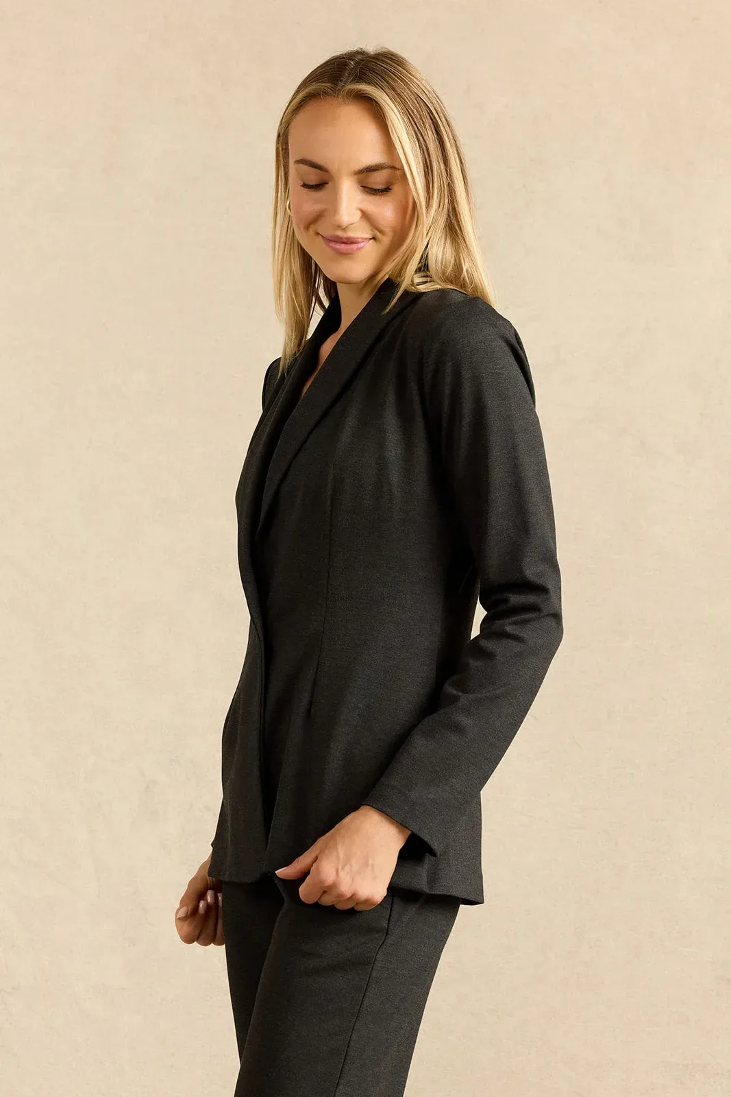 Blazer: Charcoal Ponte
