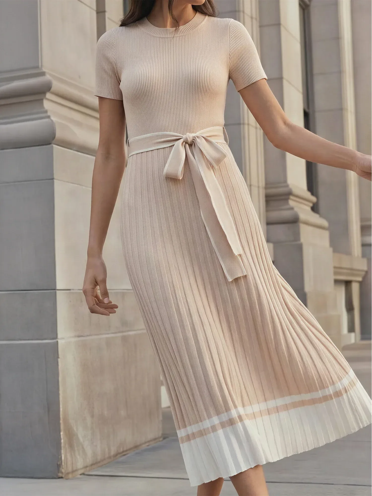 Claire Colorblock Midi Sweater Dress