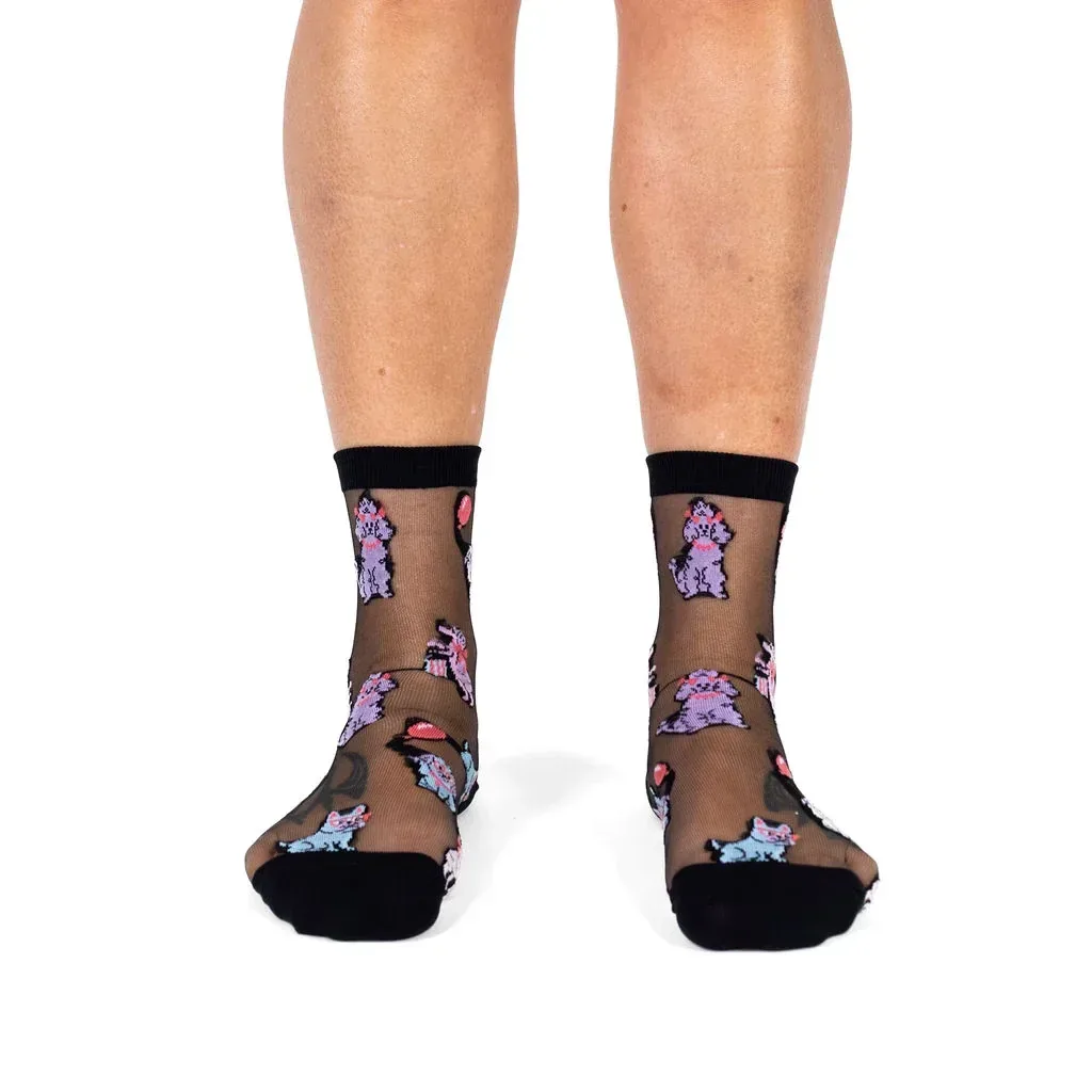 You Look Quite Fetching Today Sheer Crew Socks
