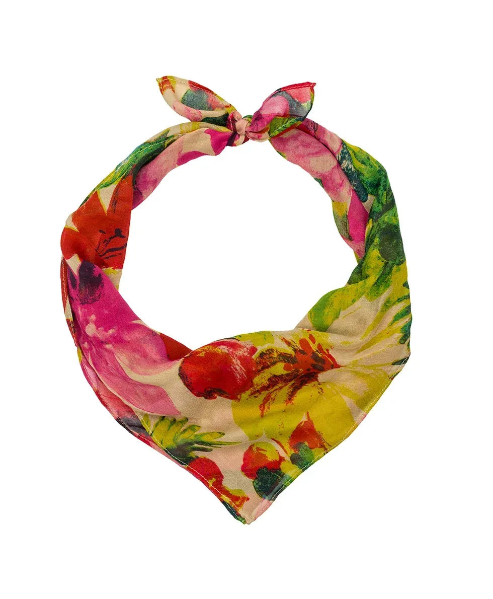 Square Scarf Bag Charm – Spring Multi Print