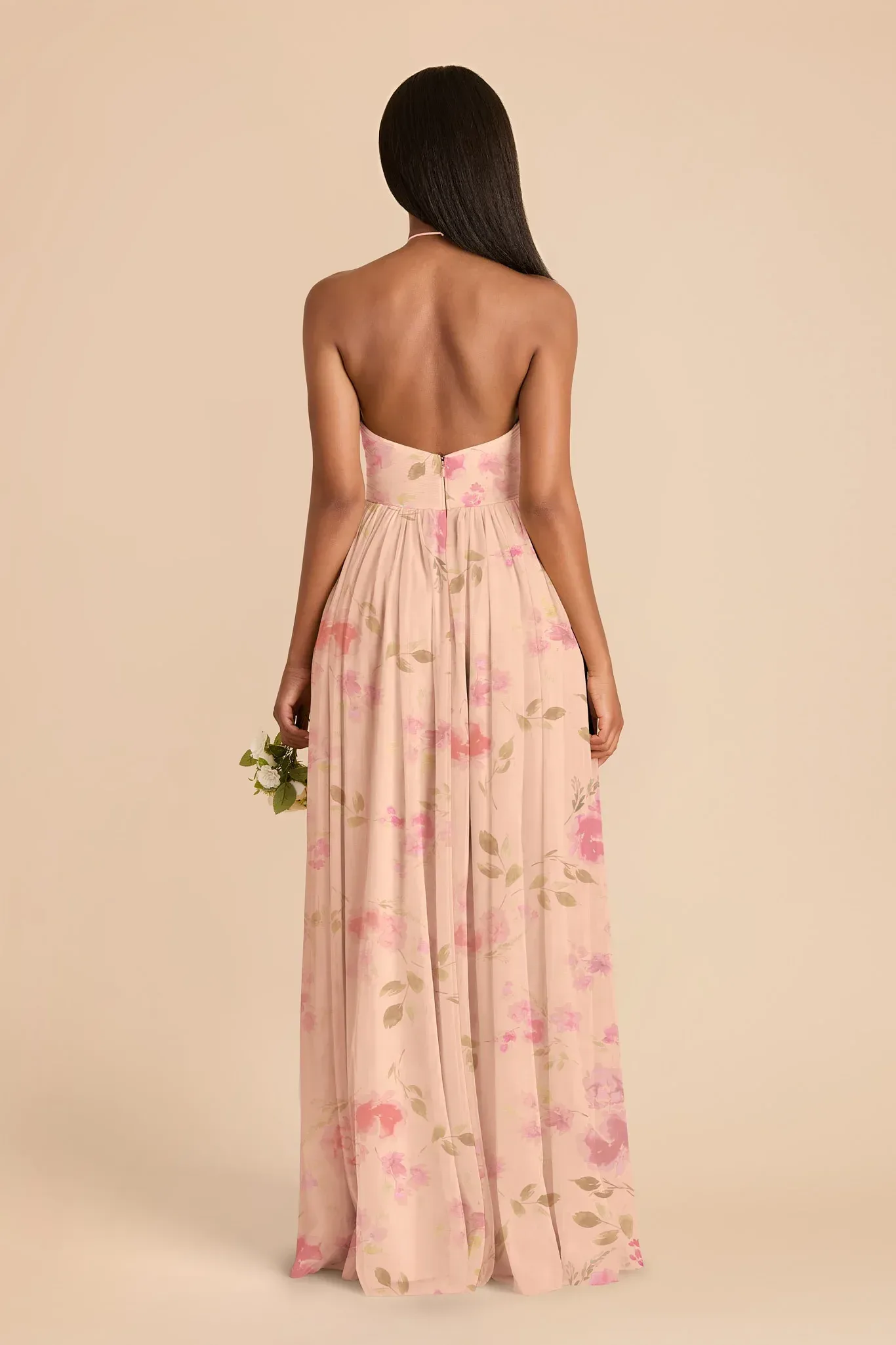Adella Tulle Dress – Blush Pink Rococo Floral