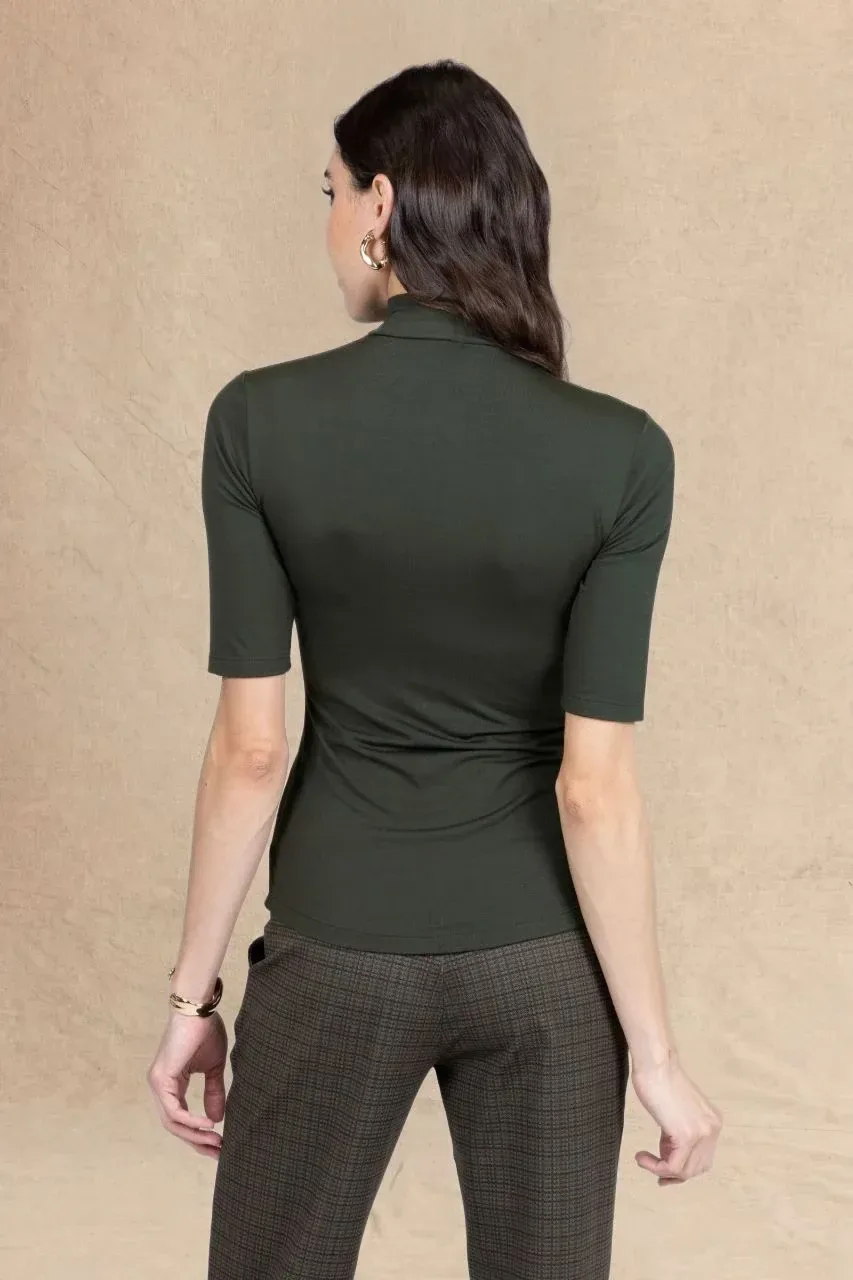 Grace Mockneck Tee: Loden