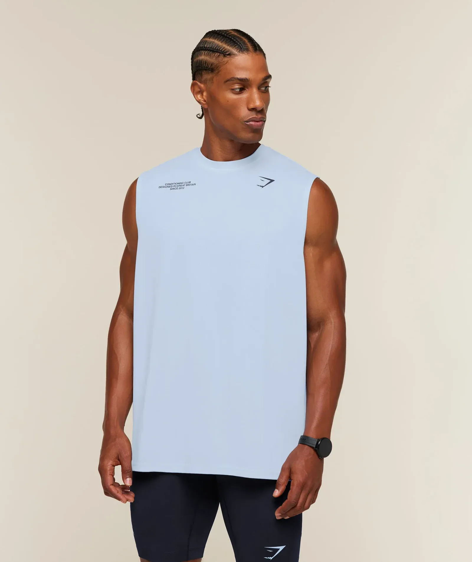 Gymshark Conditioning Club Washed Tank – Tranquil Blue/Heavy Blue/Wash