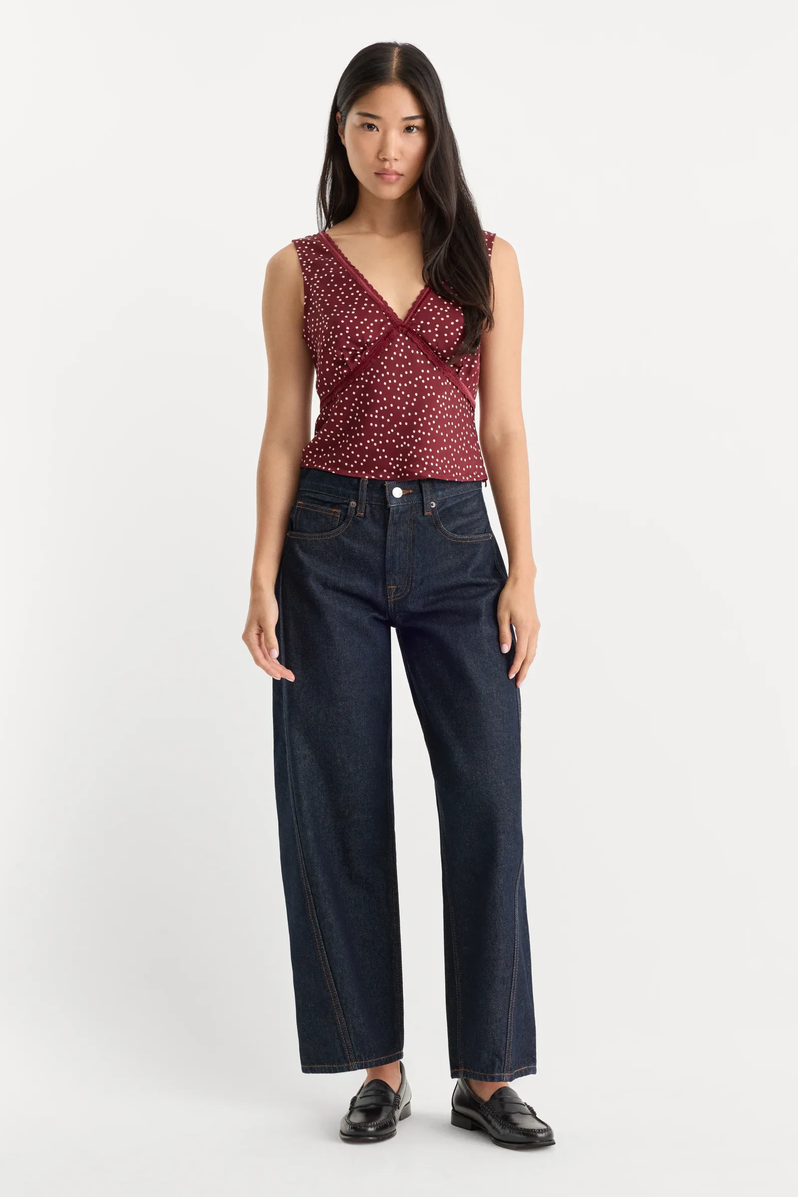 VINTAGE BARREL ANKLE JEANS – RINSE