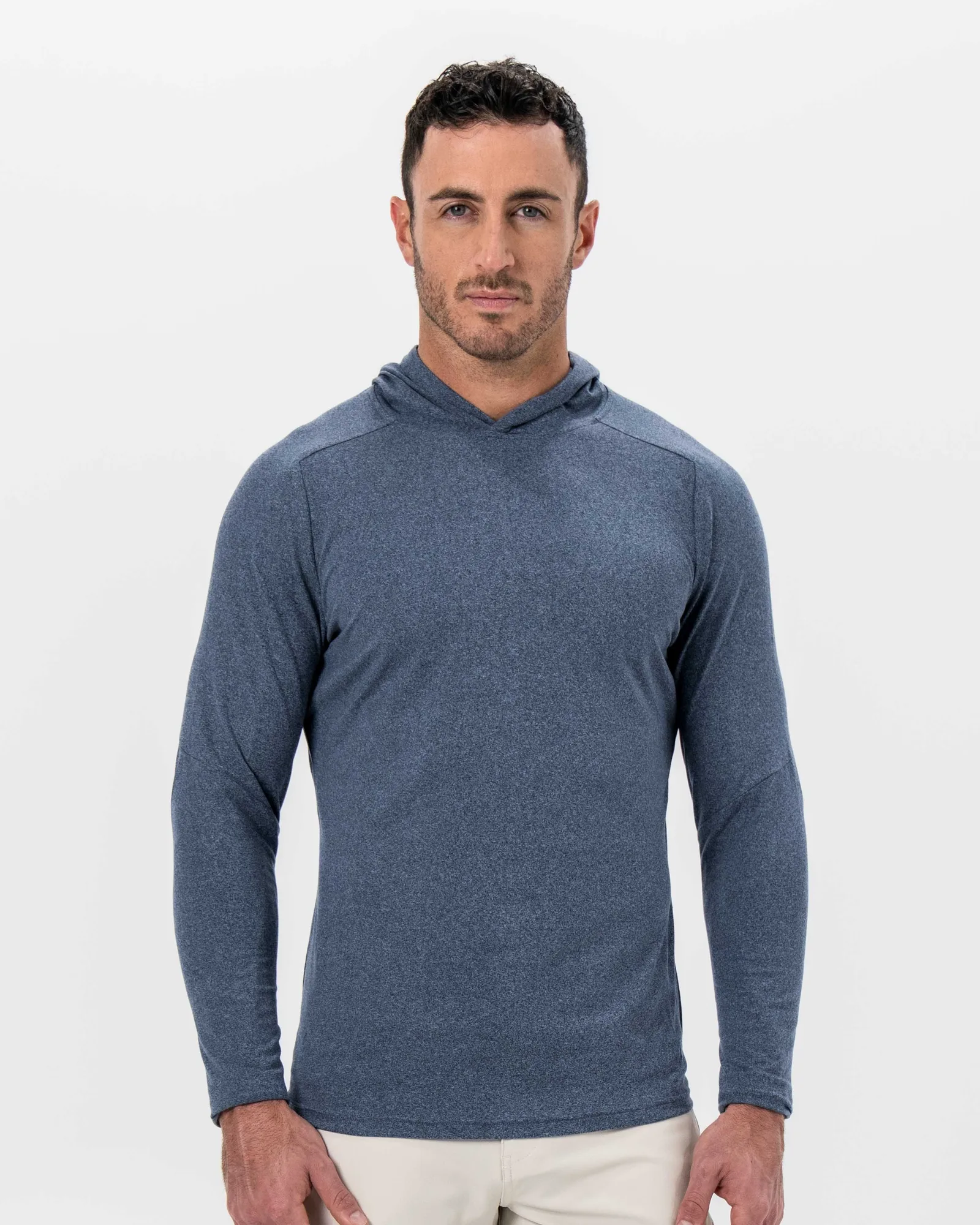 Brushed Hoodie – Heathered Navy
