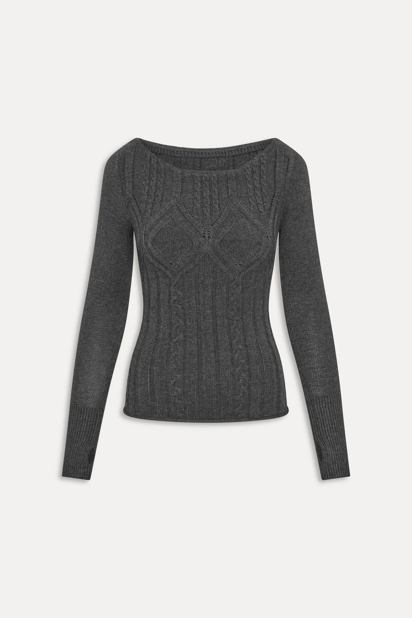 Cyprus Cloud Cable Knit Top – Winter Skies