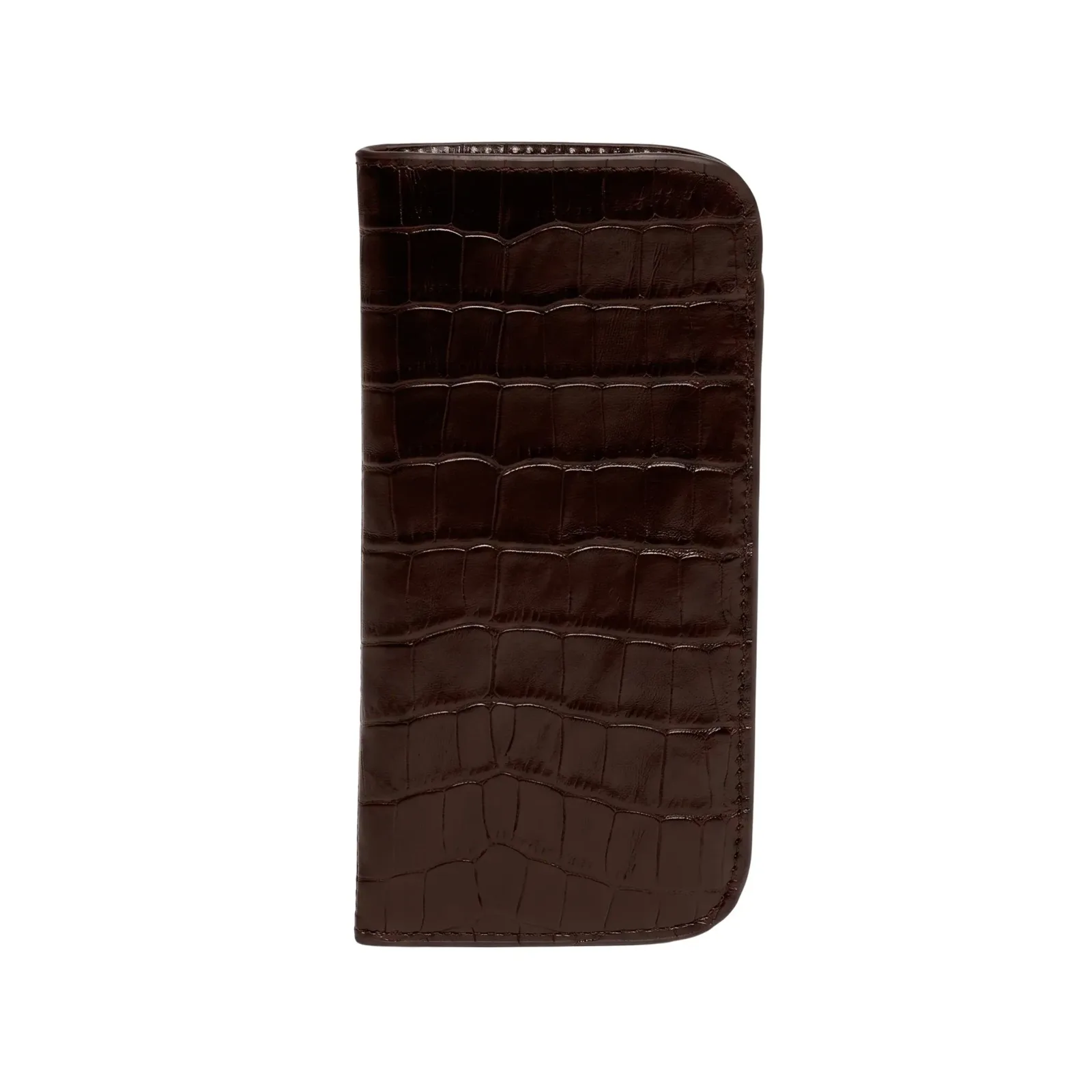 Soft Eyeglass Case Brown Croc