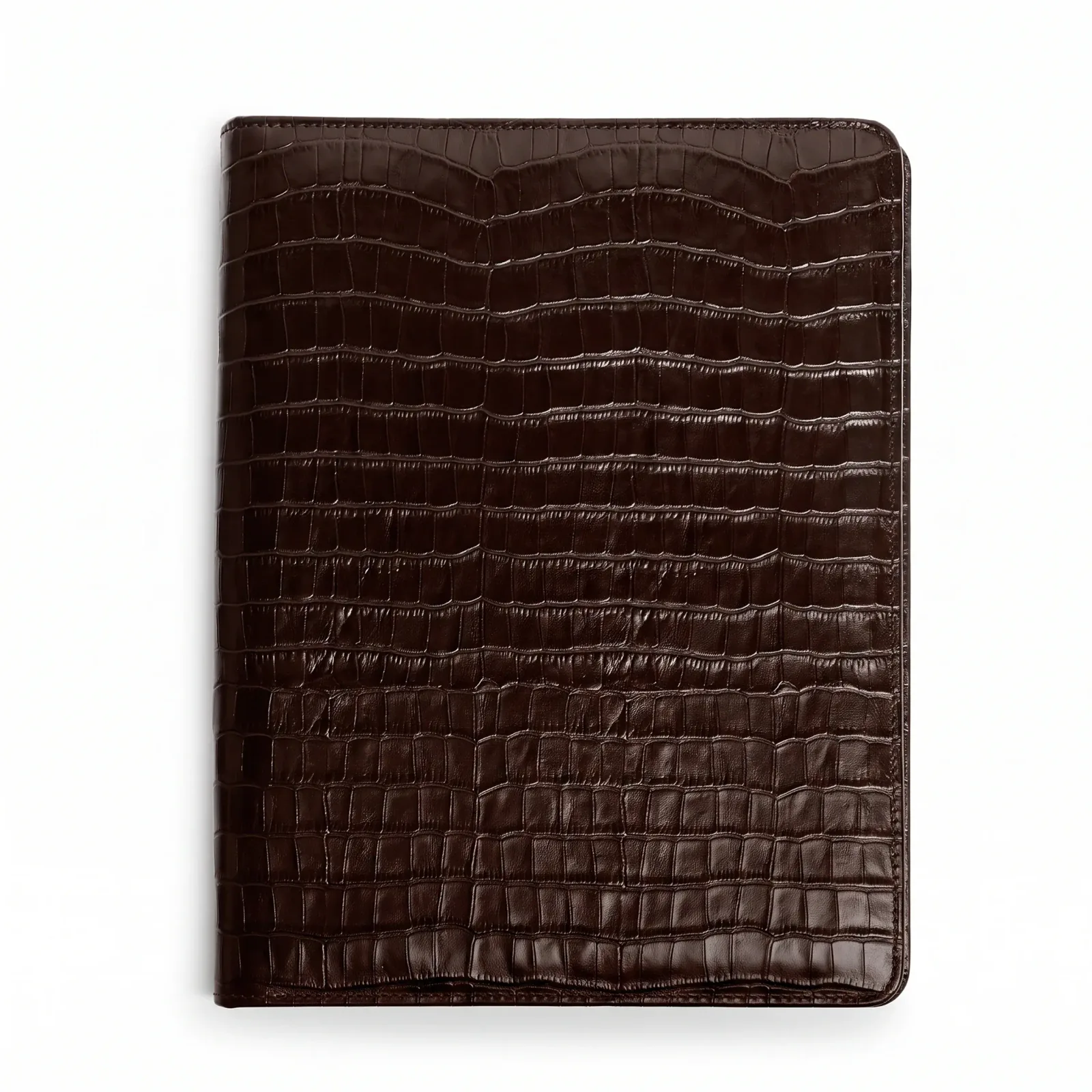 Standard Padfolio Brown Croc