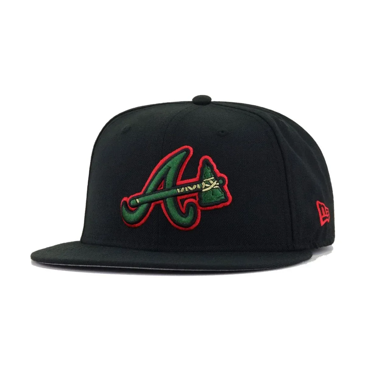 Atlanta Braves Black ROSSO VERDE New Era 59Fifty Fitted