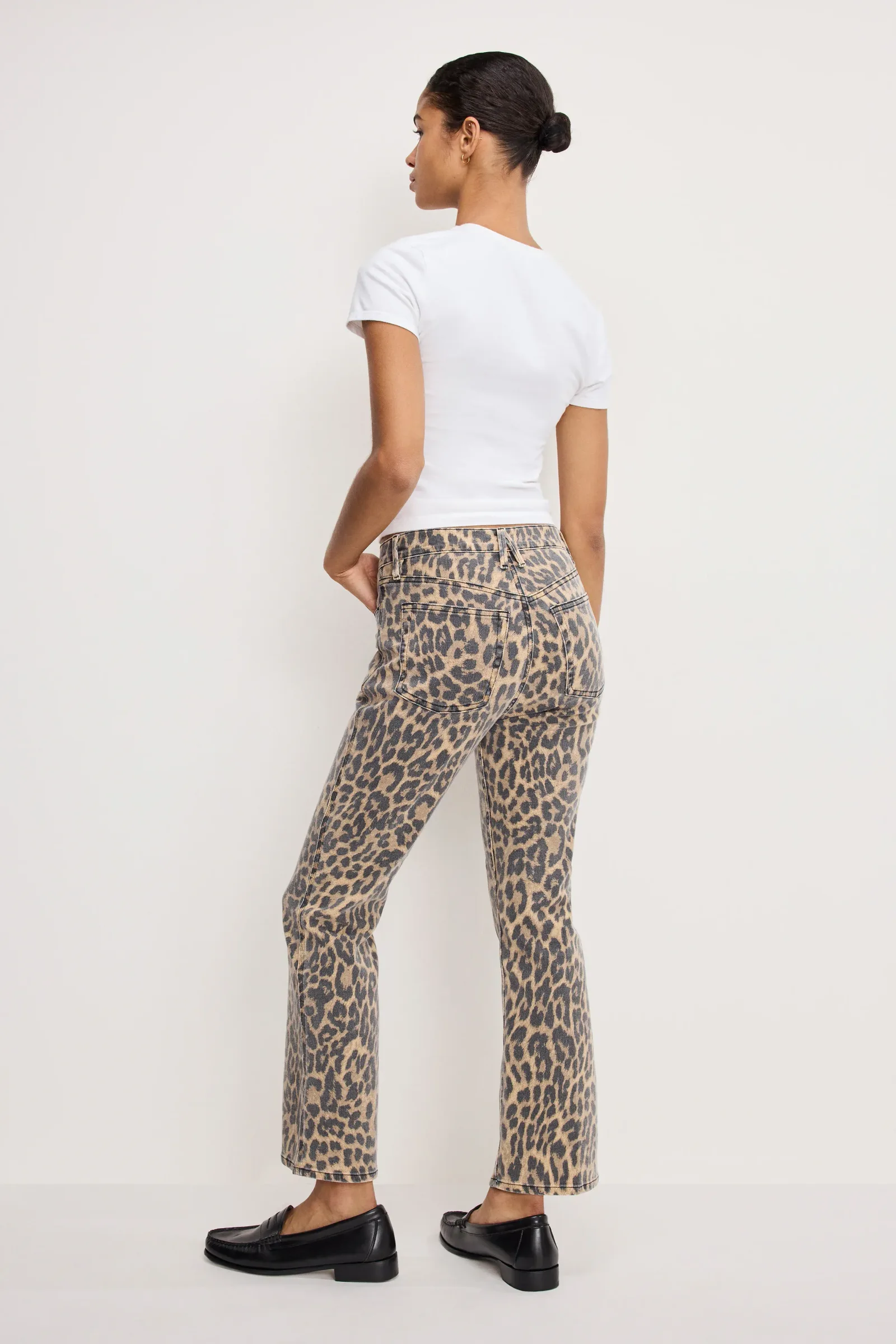 GOOD Kick Flare Leopard Jeans – Lucky LEOPARD001