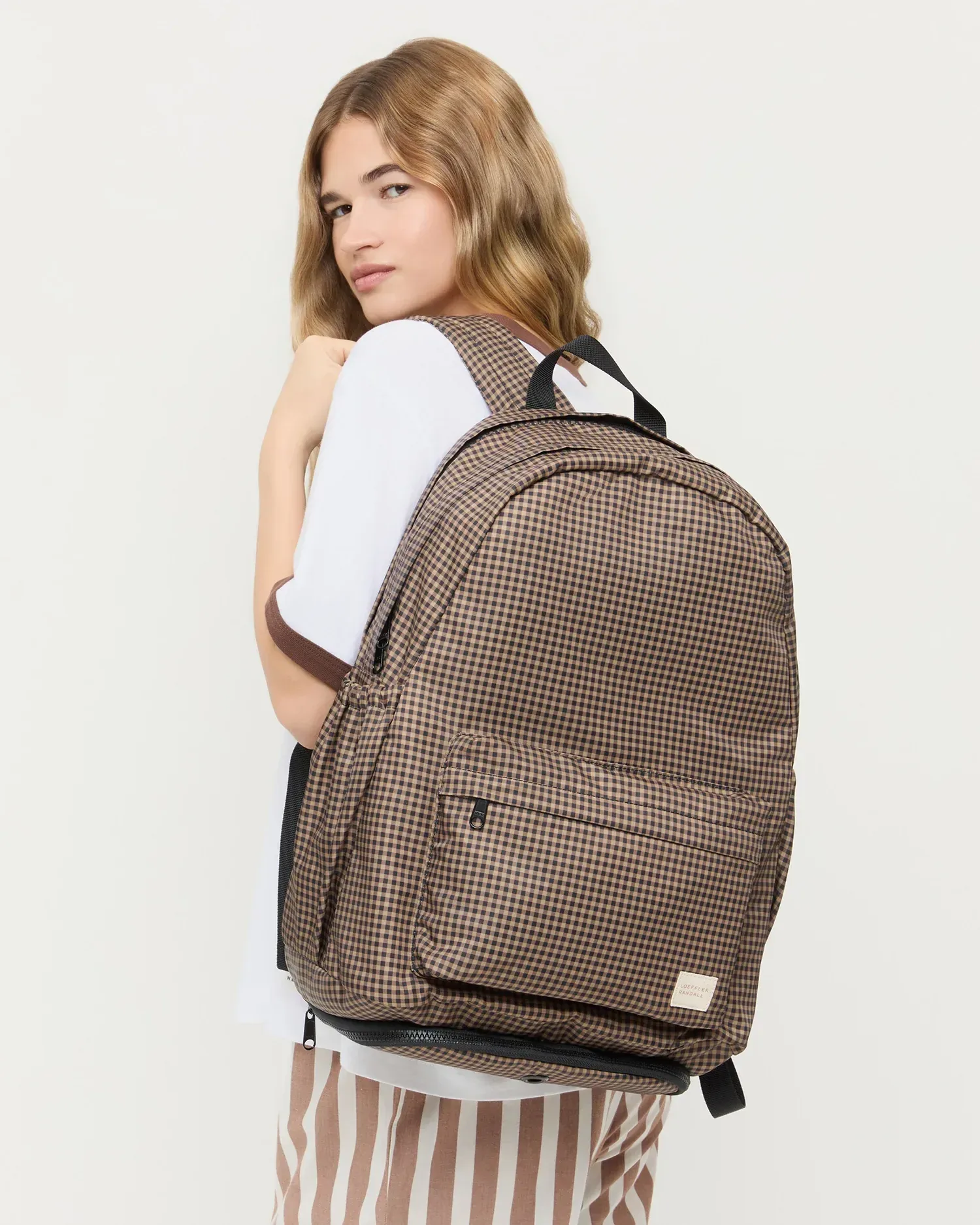 Stevie Brown/Black Check Backpack