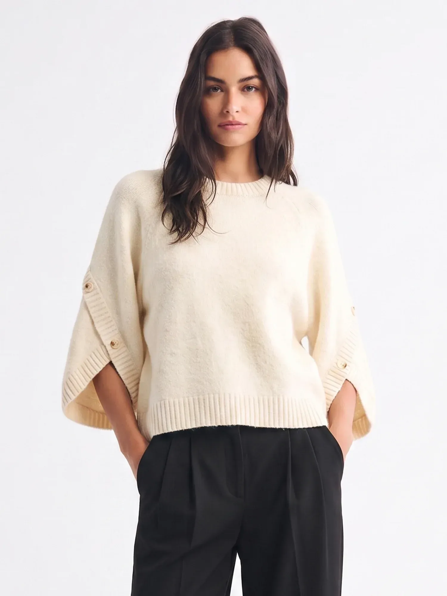 Oversized Raglan Sleeve Crew Neck Sweater Tee