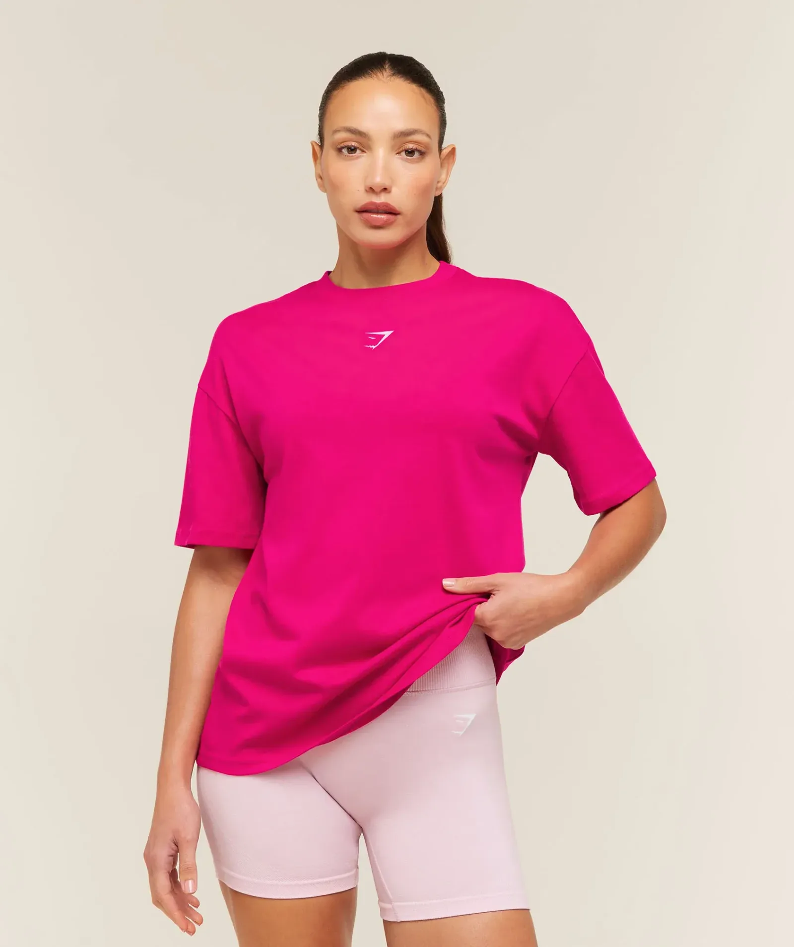 Gymshark Power Oversized T-Shirt – Performance Pink