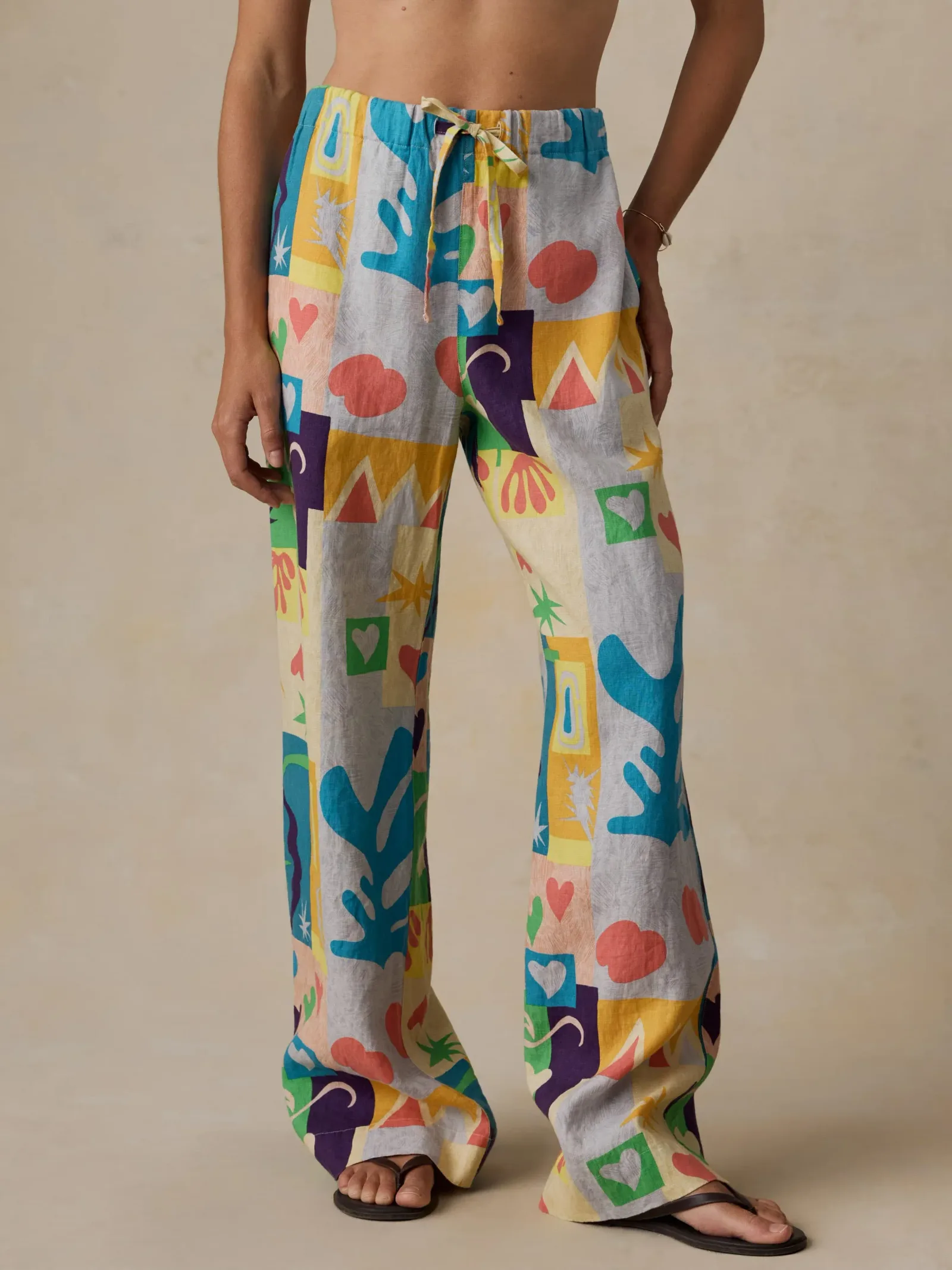 FAHERTY X QUIKSILVER LAIDBACK LINEN PANT – SUNSHINE COAST TILE