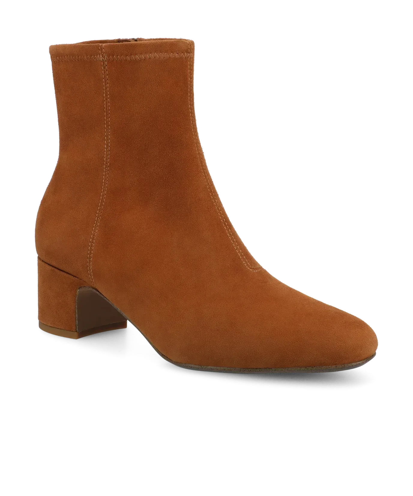 The Starling 50 Bootie – Tan Stretch Suede