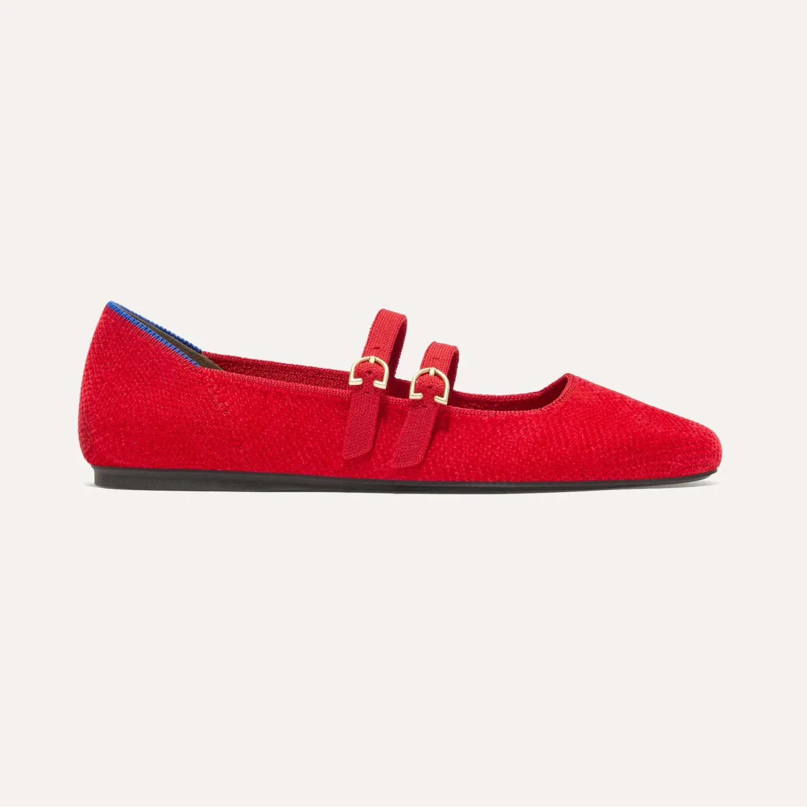 The Double Buckle Mary Jane – ReVelvet™ Red Crisp