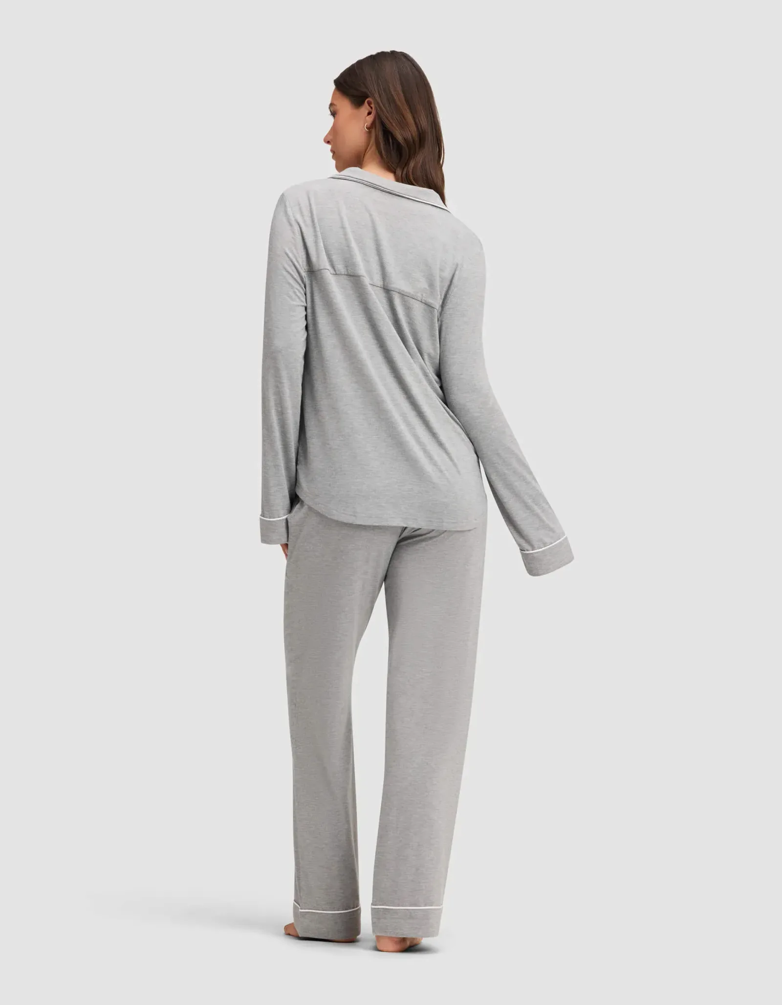 Women's Bamboo Stretch-Knit Long Sleeve Pajama Set – Petite