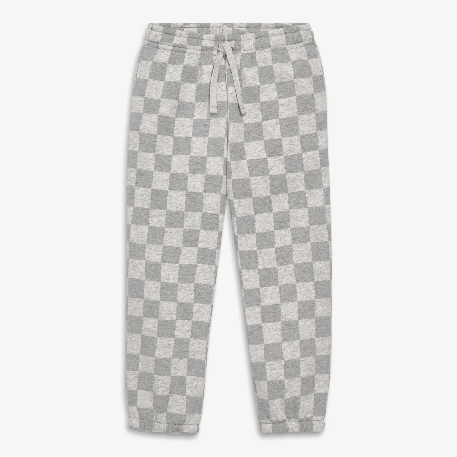 Kids cozy fleece sweatpant in checks
