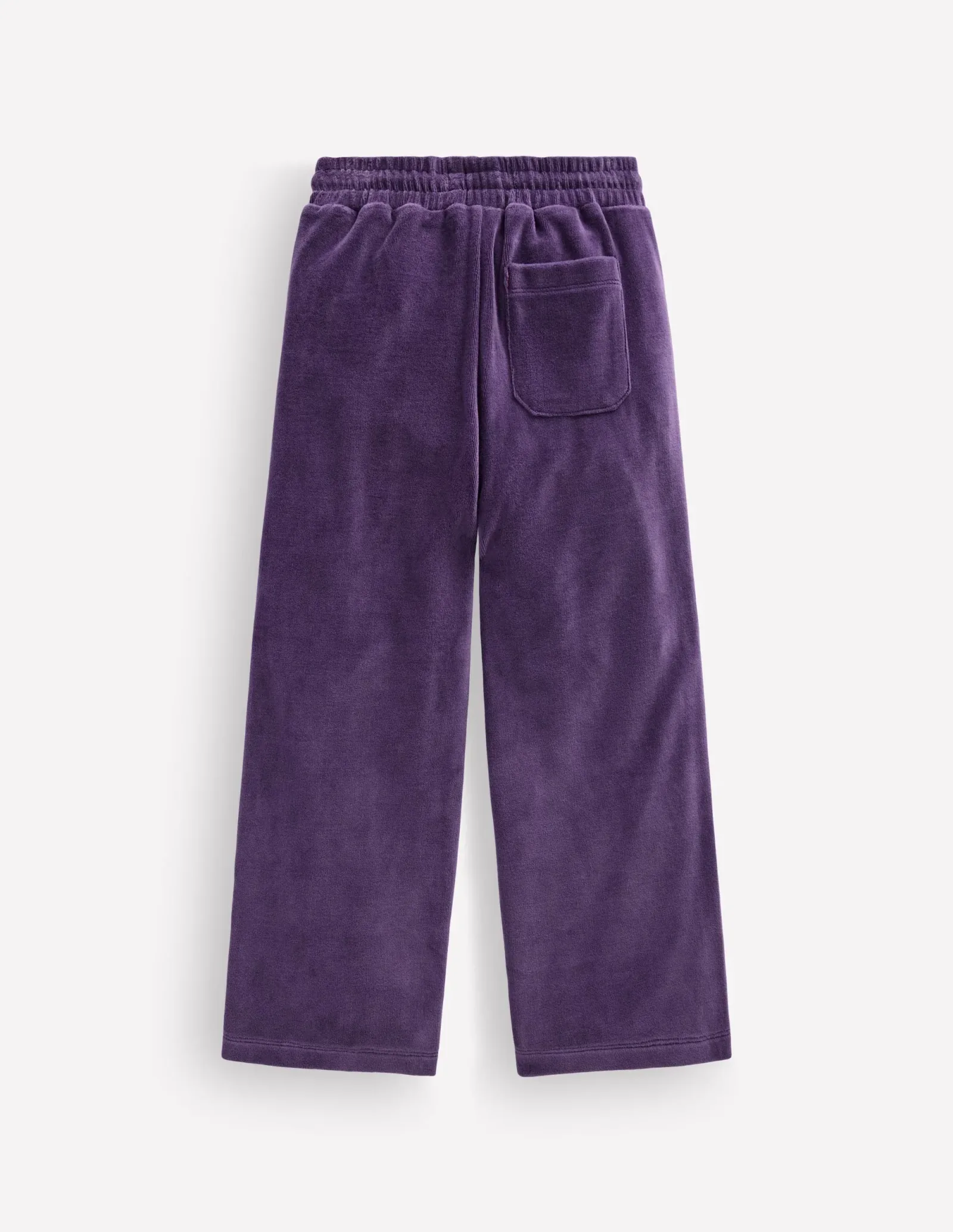 Velour Wide Leg Sweatpants-Mystic Purple