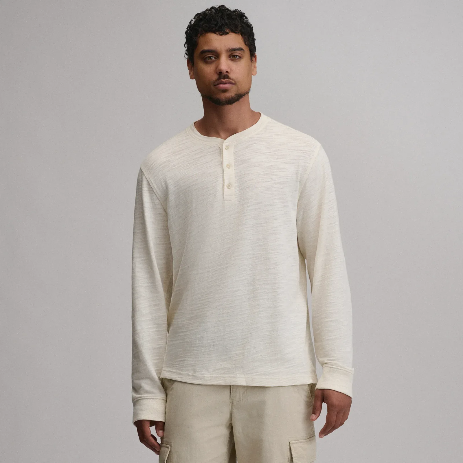 Men's Slub Jersey Henley