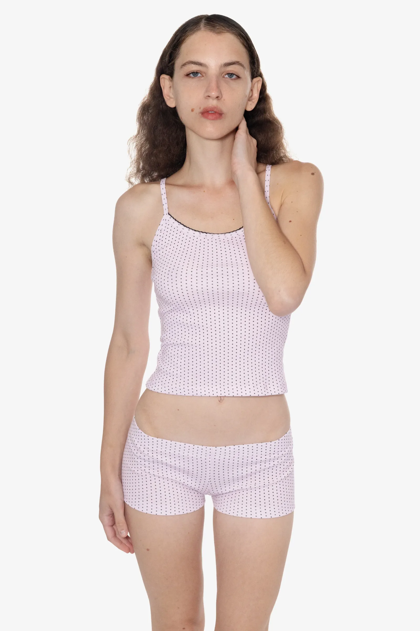 4332P – Printed Baby Rib Mini Short