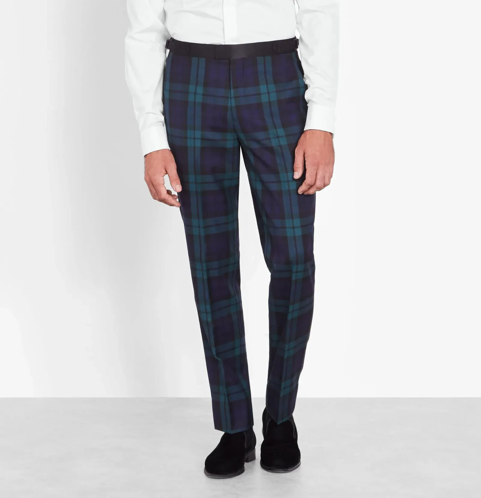 Black Watch Tartan Tuxedo Pants – Slim