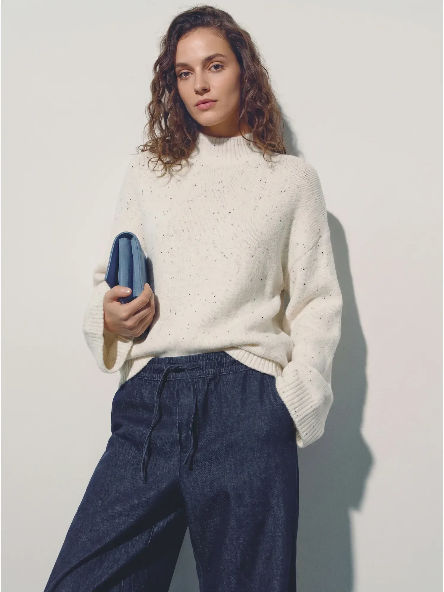 Speckled Oversized Knit Sweater