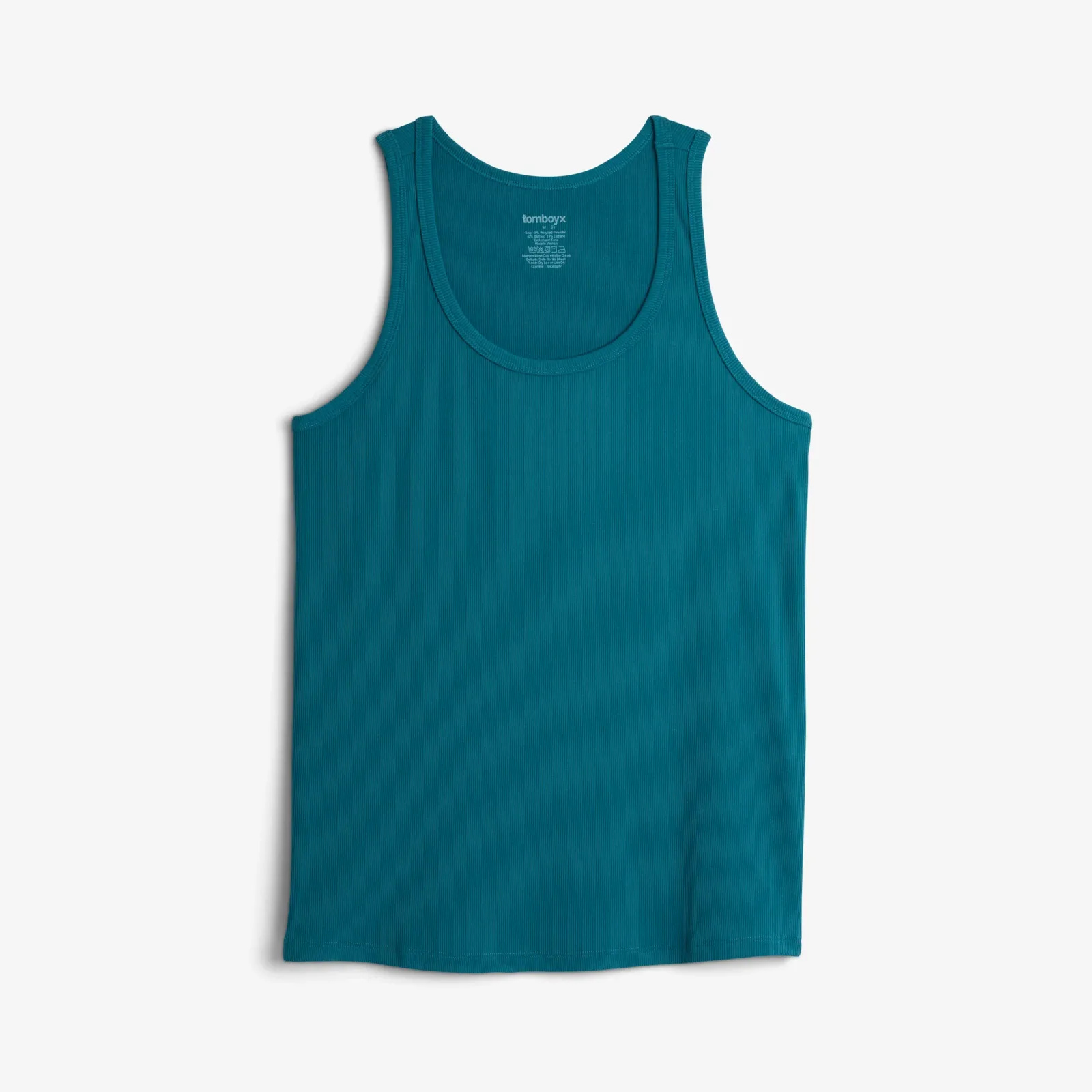 Bamboo Rib Tank – Teal Time