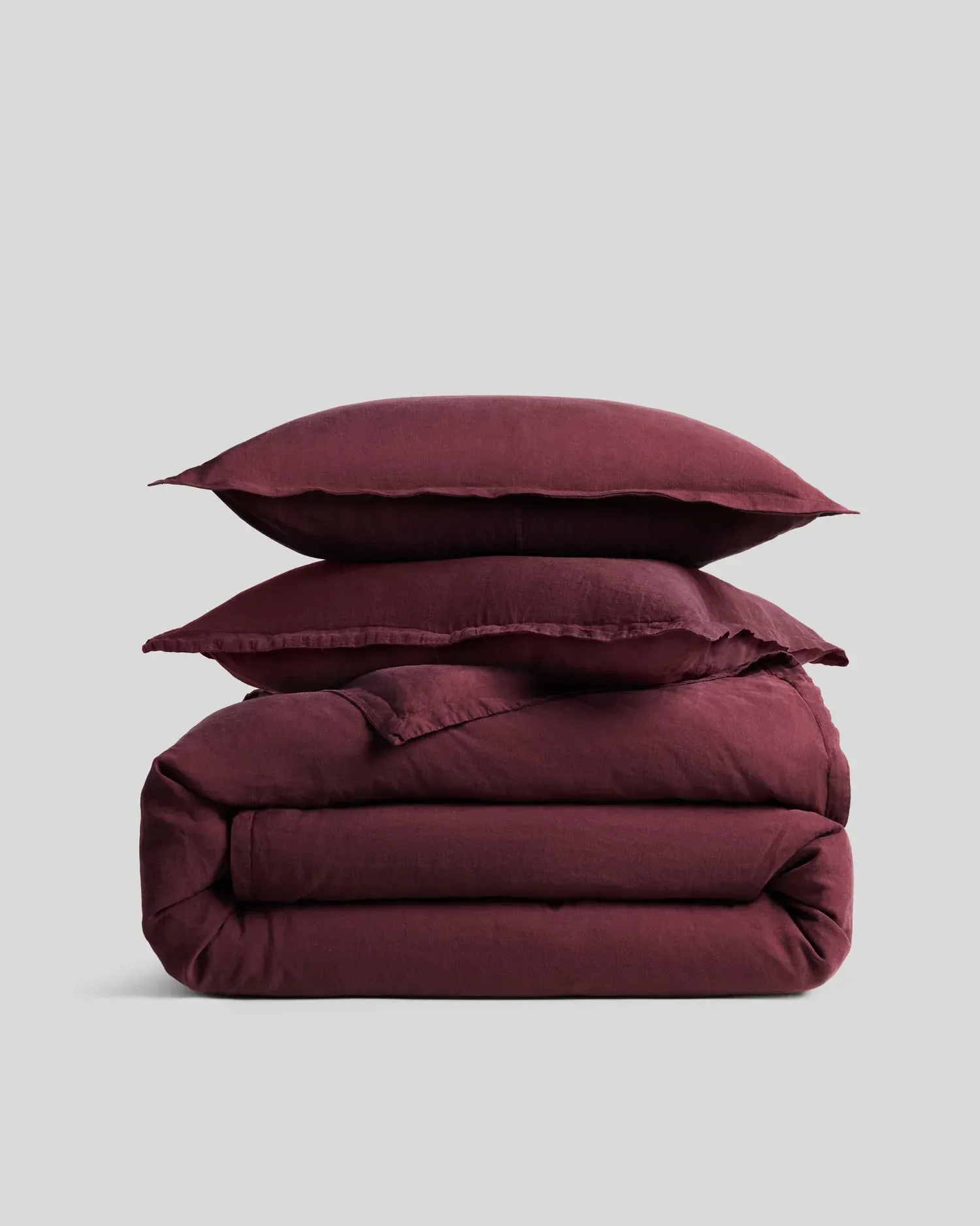 Linen Tencel Duvet Cover Set – Garnet F/Q