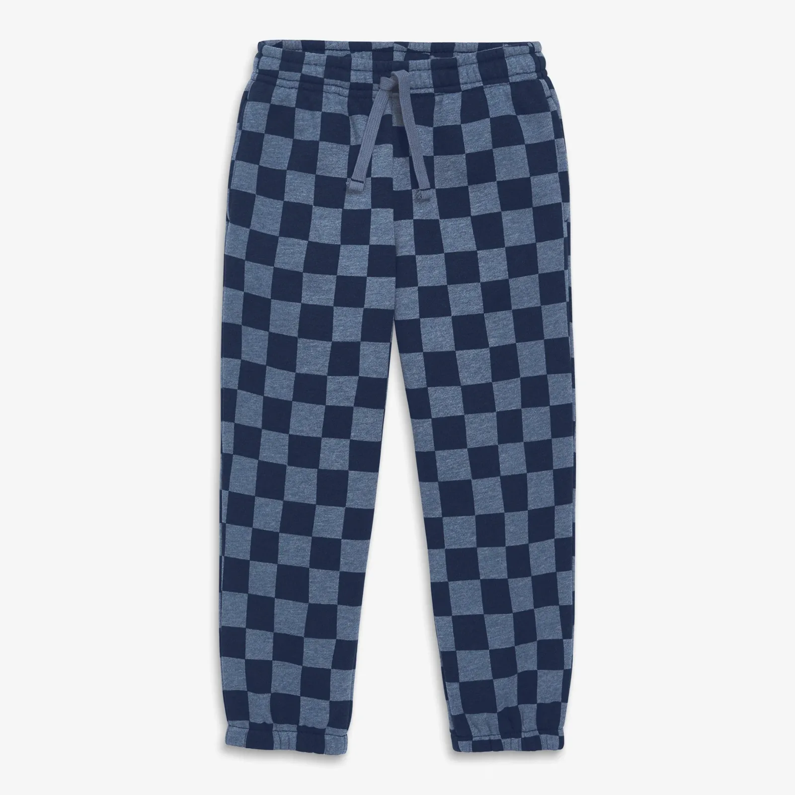 Kids cozy fleece sweatpant in checks