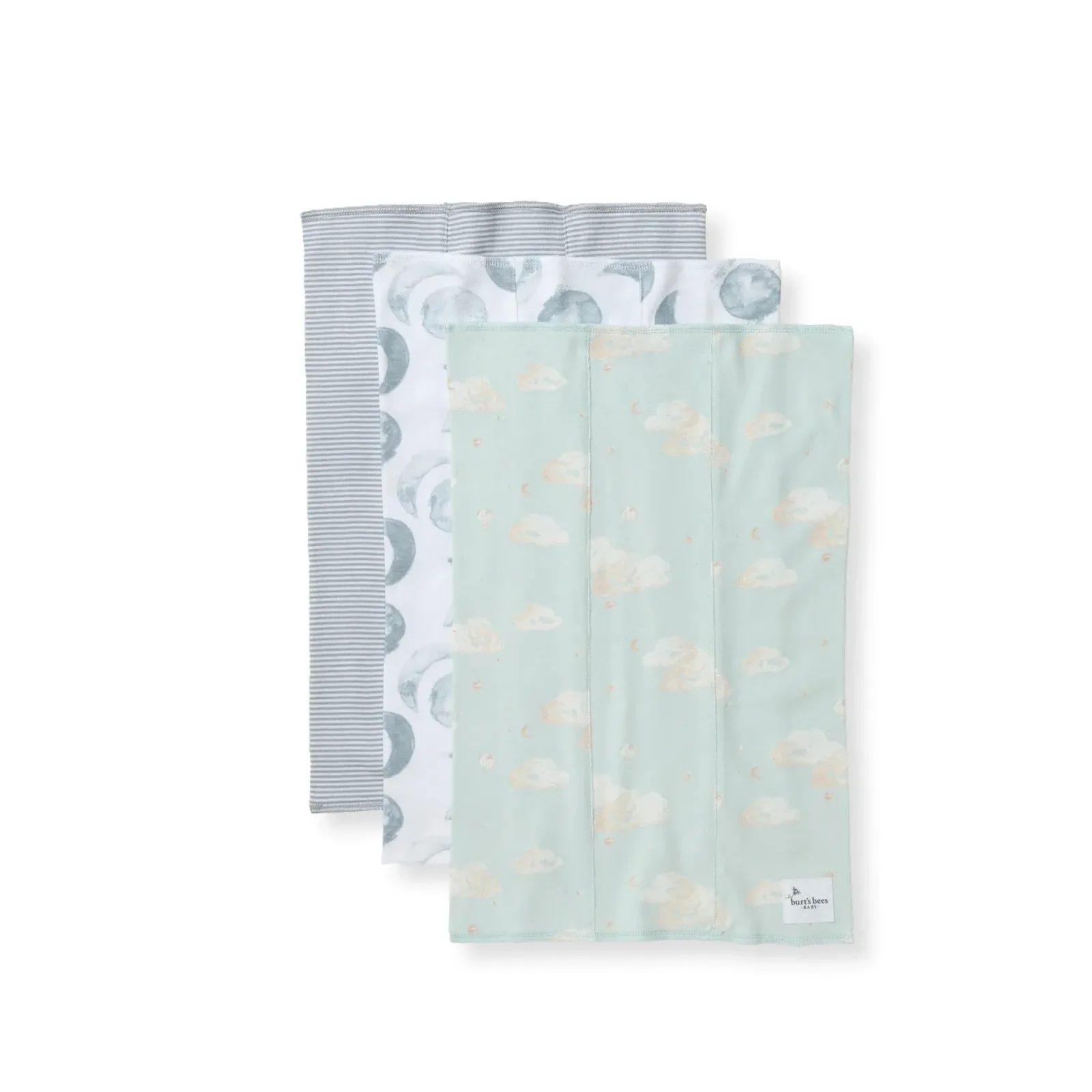 Hello Moon Organic Baby Burp Cloths Pack of 3