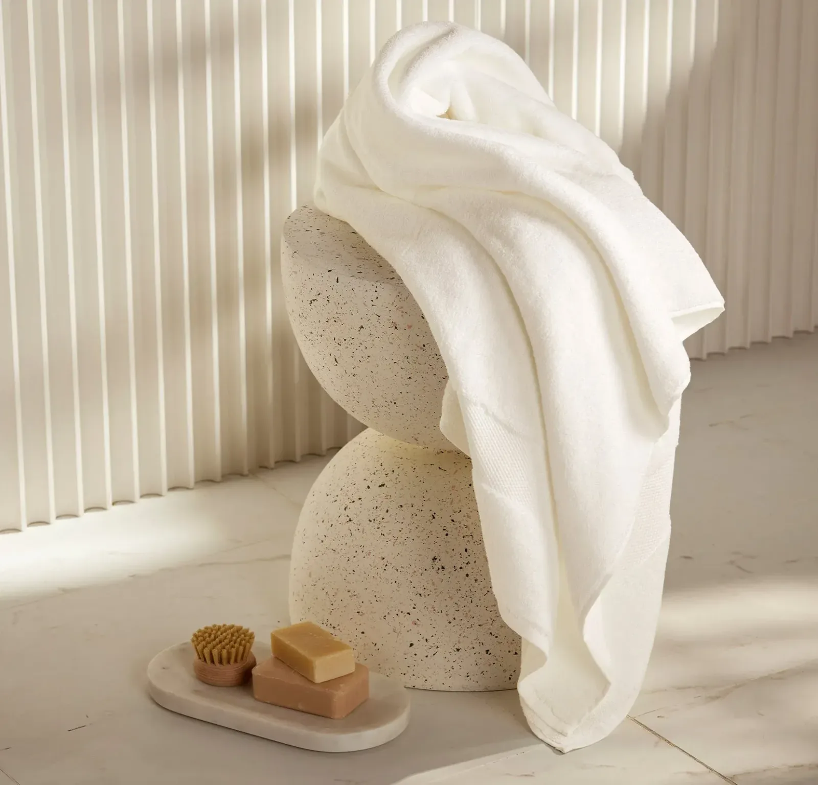 Plush Bath Sheet – White (Personalized)